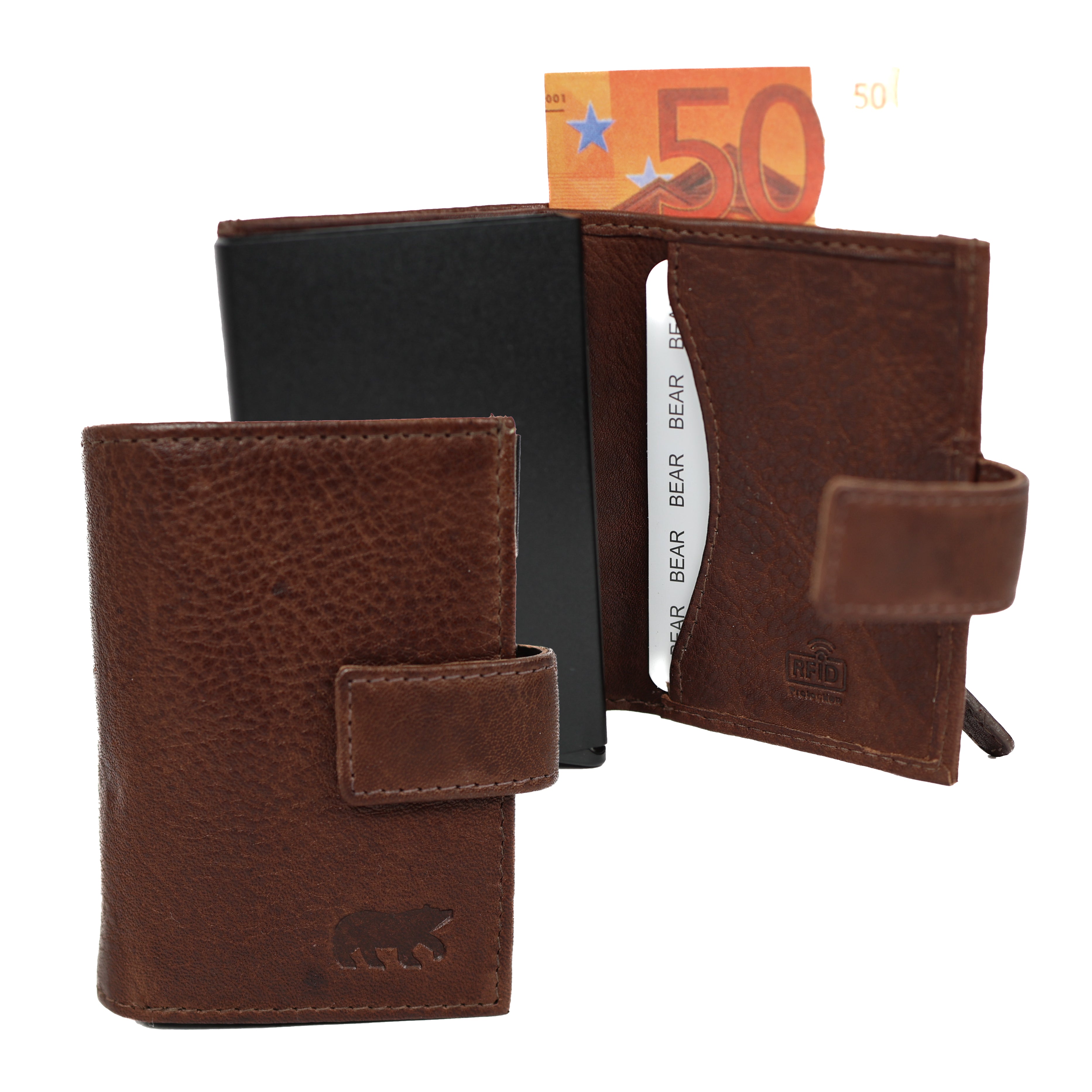 XL Card holder 'Mo' dark brown
