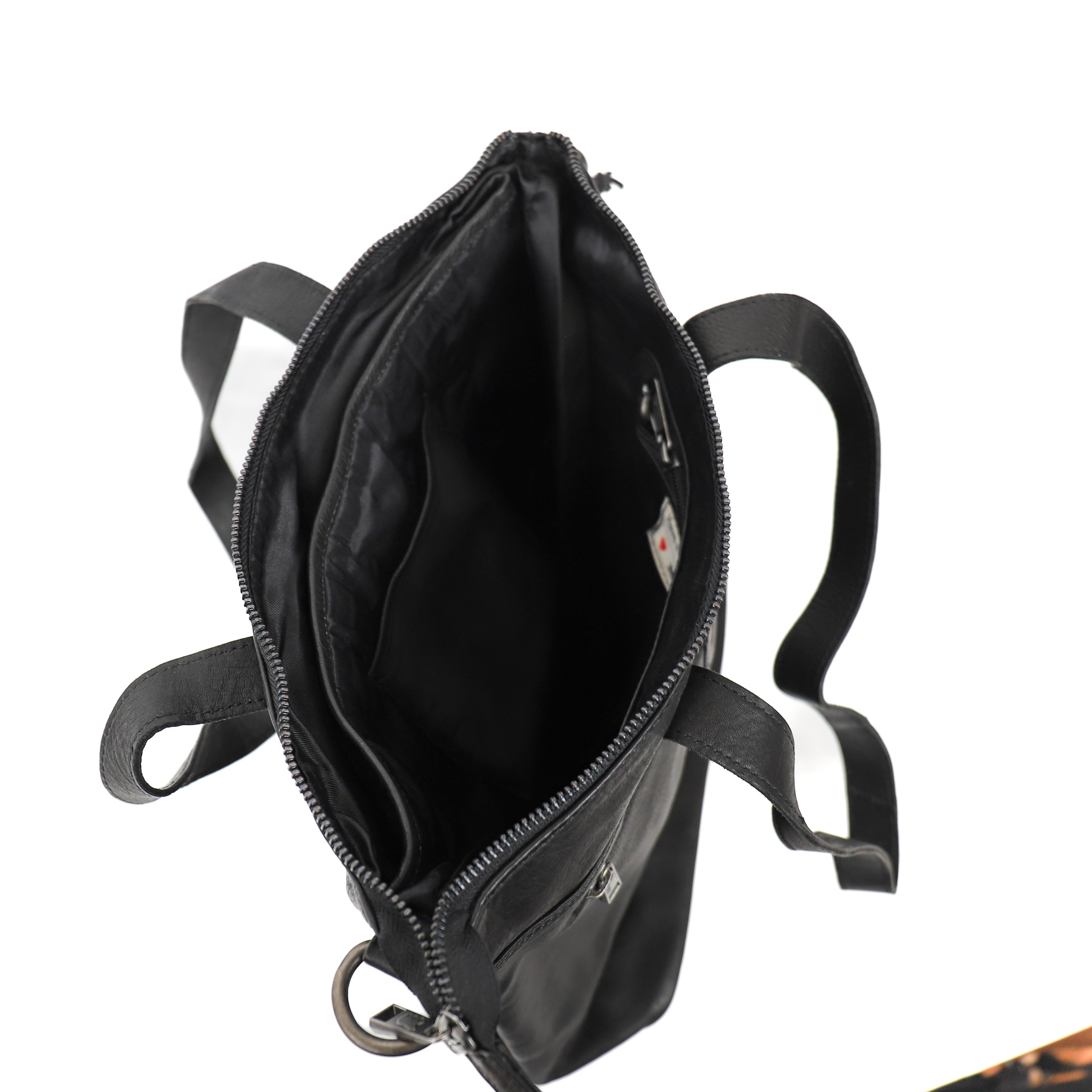 Hand/shoulder bag 'Loesie' black