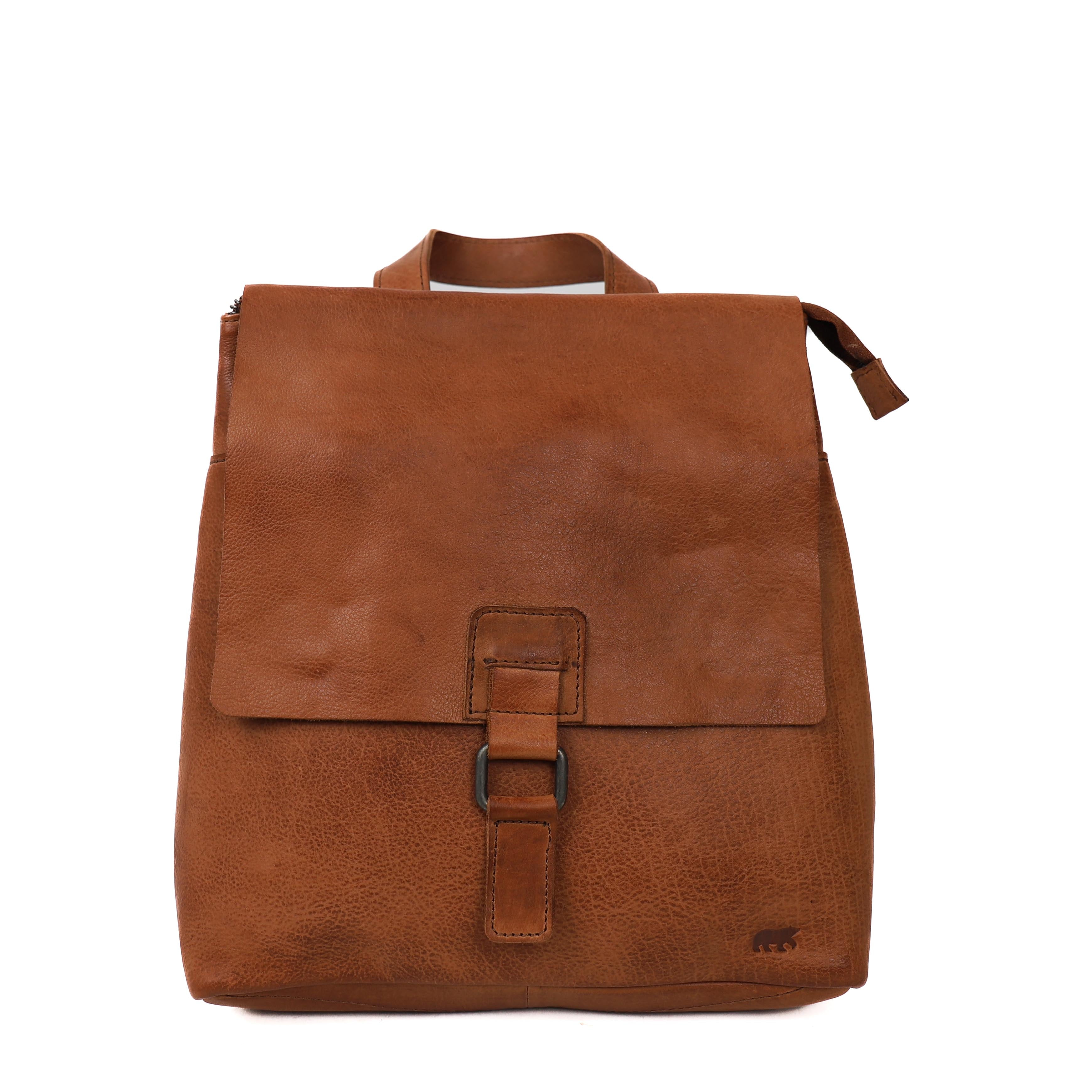 Backpack/shoulder bag 'Jesse' cognac