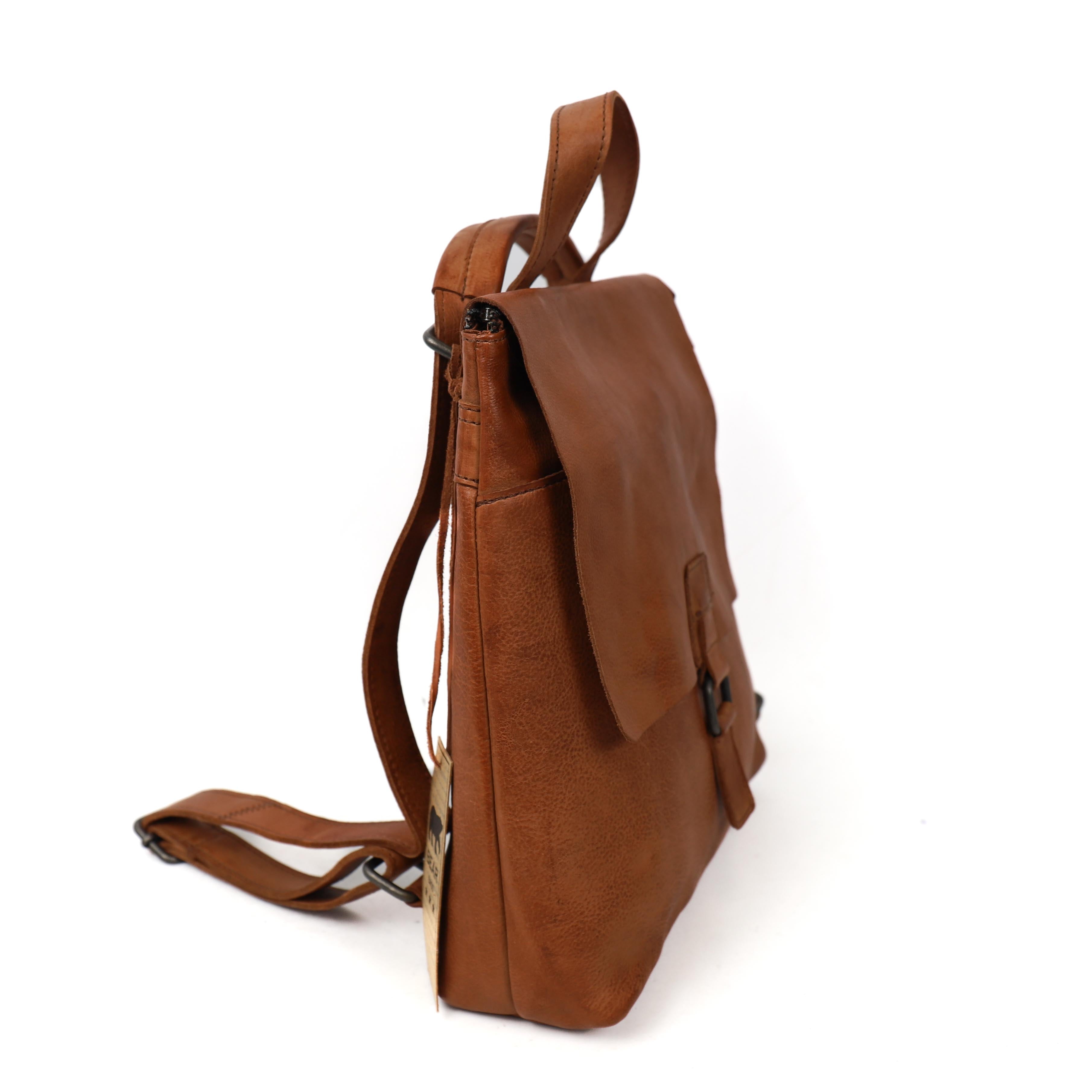 Backpack/shoulder bag 'Jesse' cognac