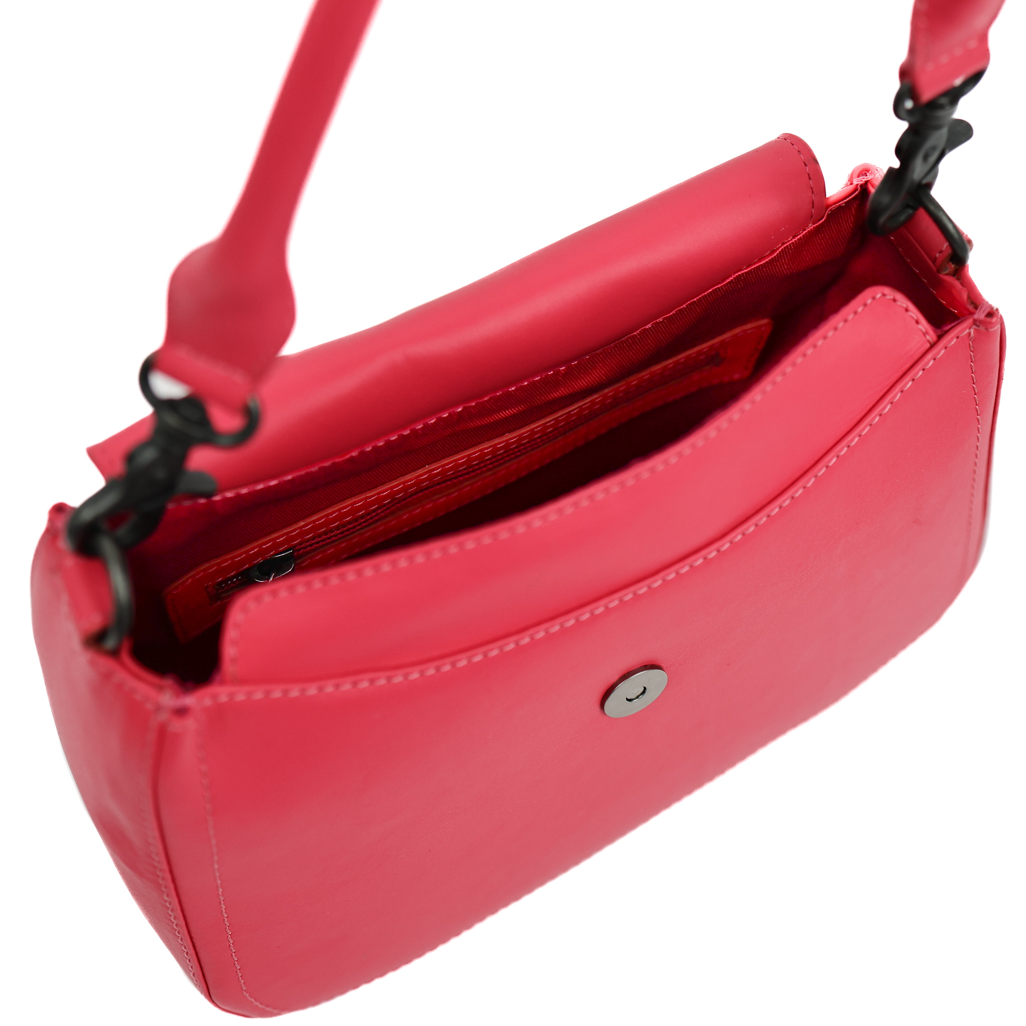 Hand-/schoudertasje met flap 'Fenna' Rose Red