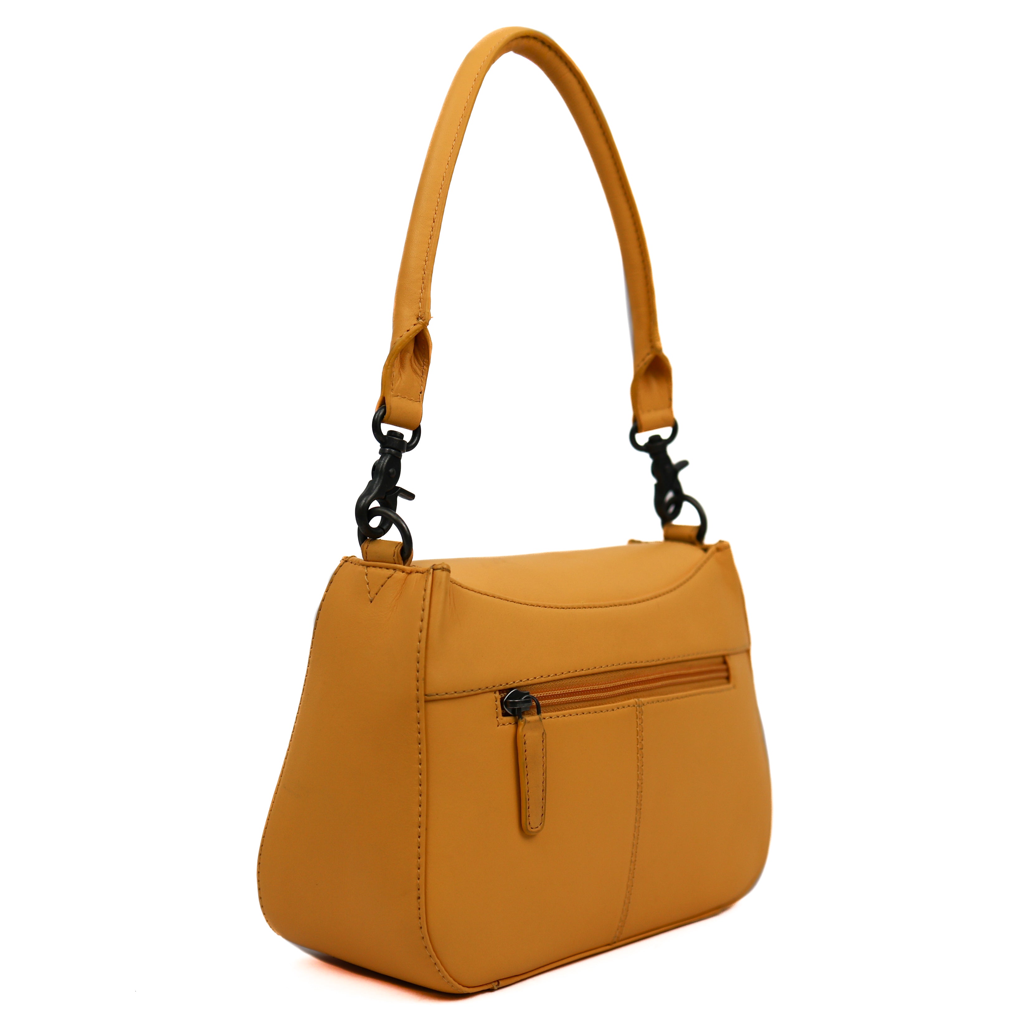 Hand-/schoudertasje met flap 'Fenna' Yellow