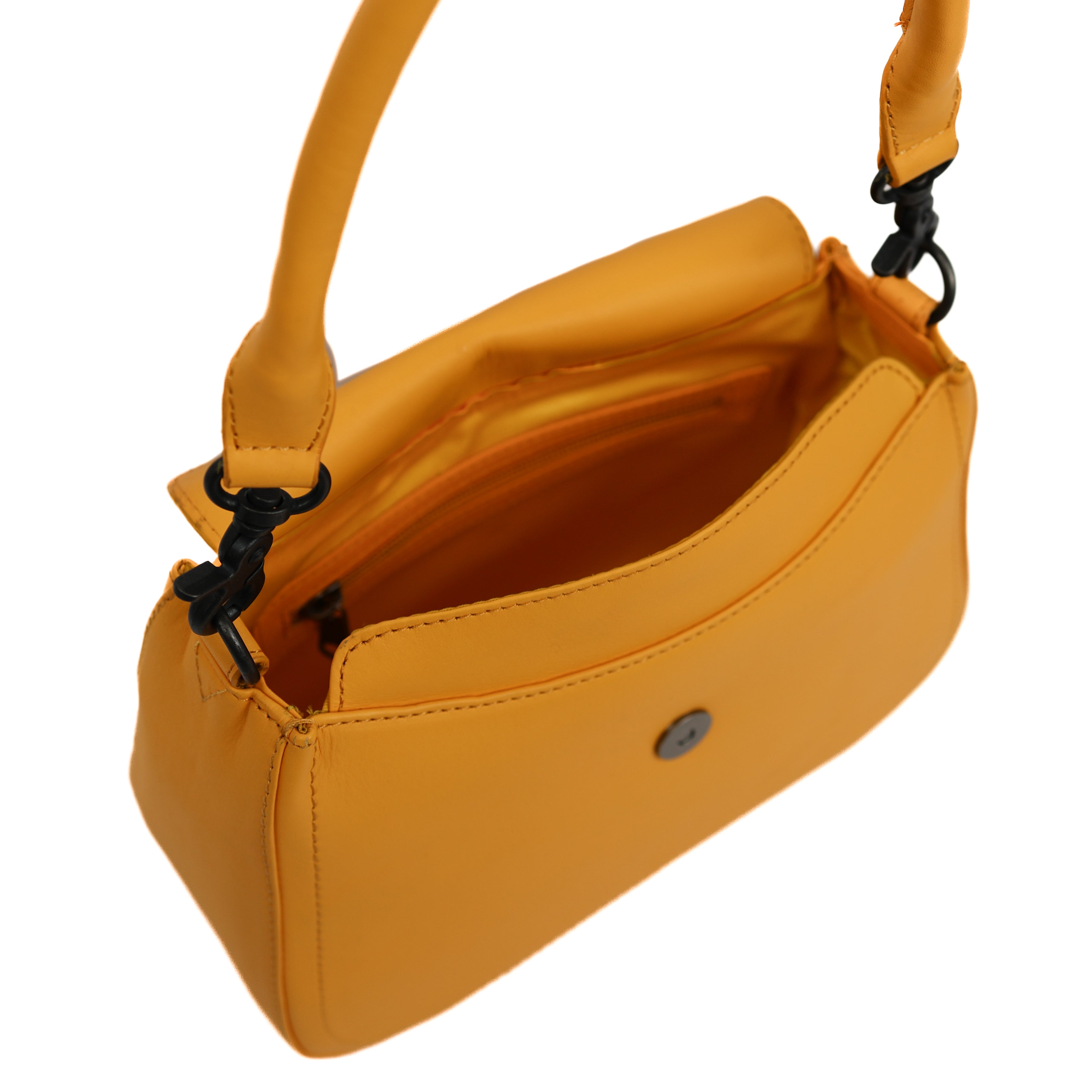 Hand-/schoudertasje met flap 'Fenna' Yellow