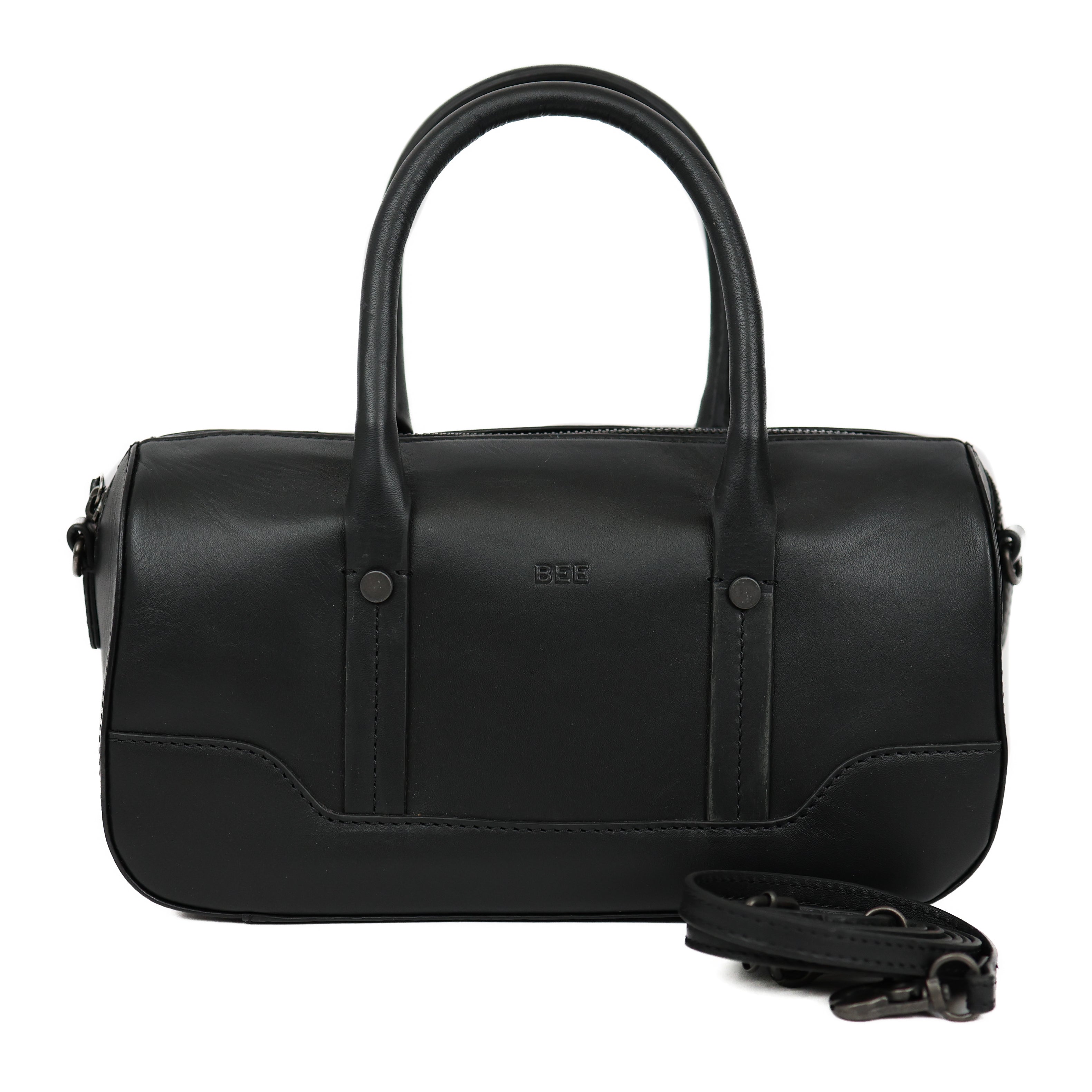 Rond hand-/schoudertasje 'Viviana' Black