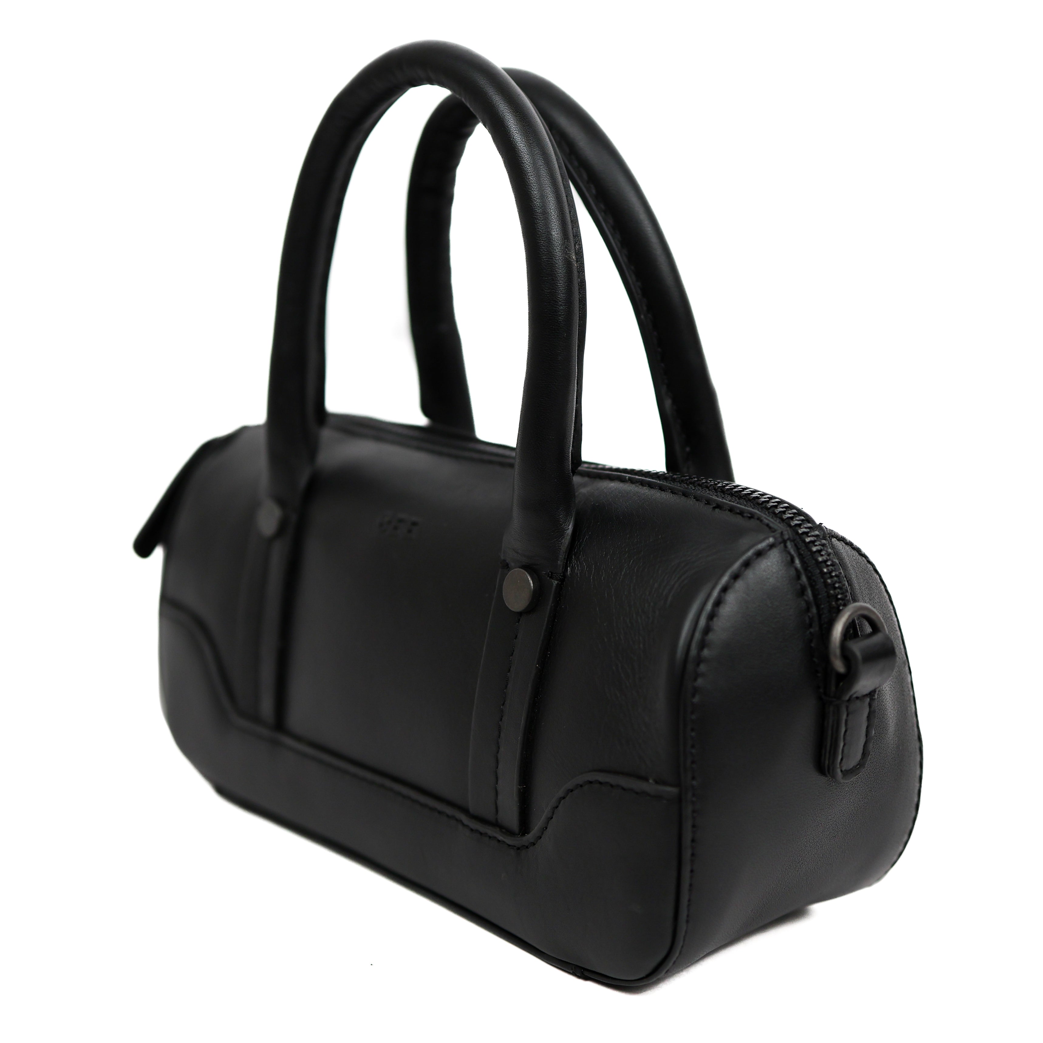 Rond hand-/schoudertasje 'Viviana' Mini Black