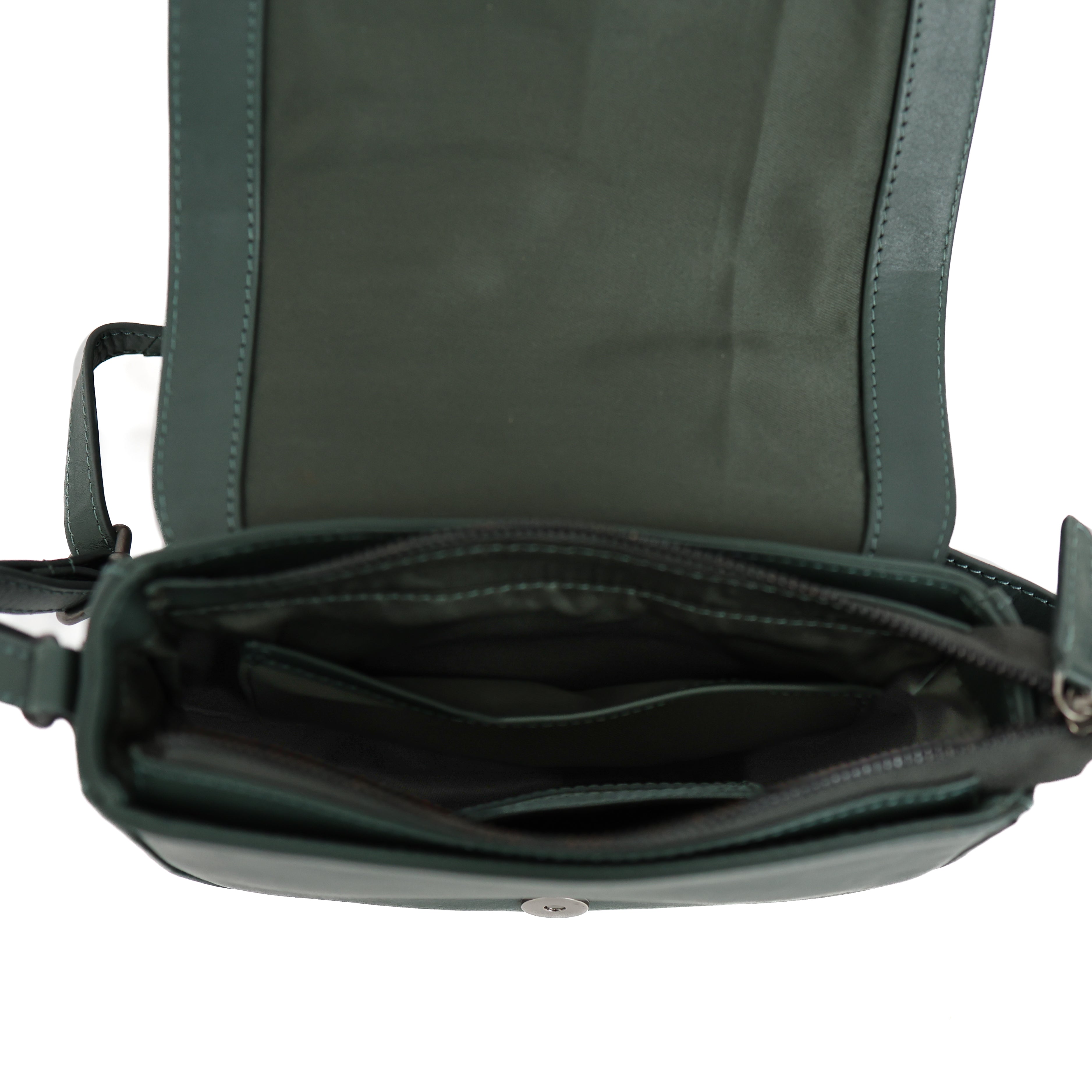 Schoudertasje met flap 'Anastasia' Green