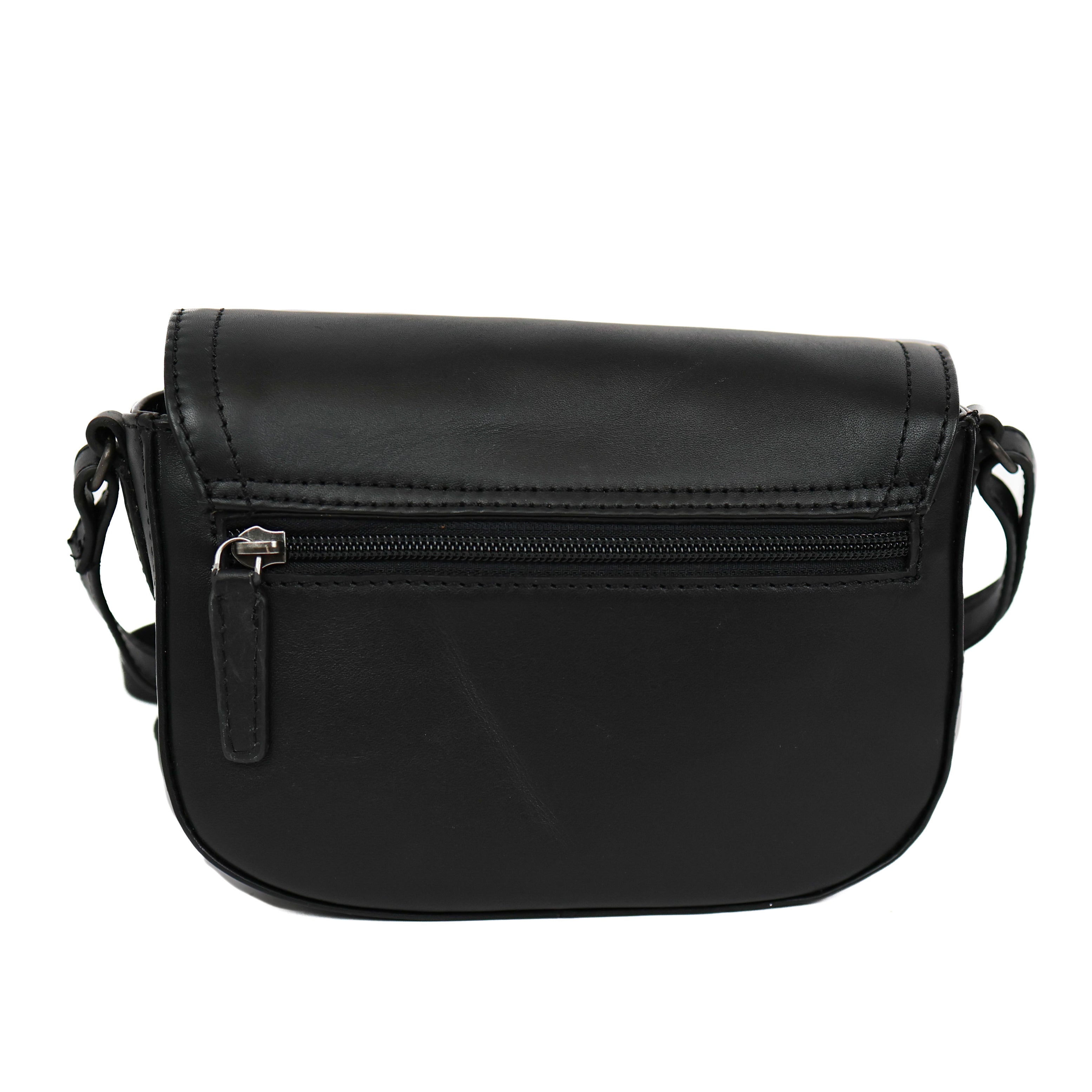 Schoudertasje met flap 'Anastasia' Black
