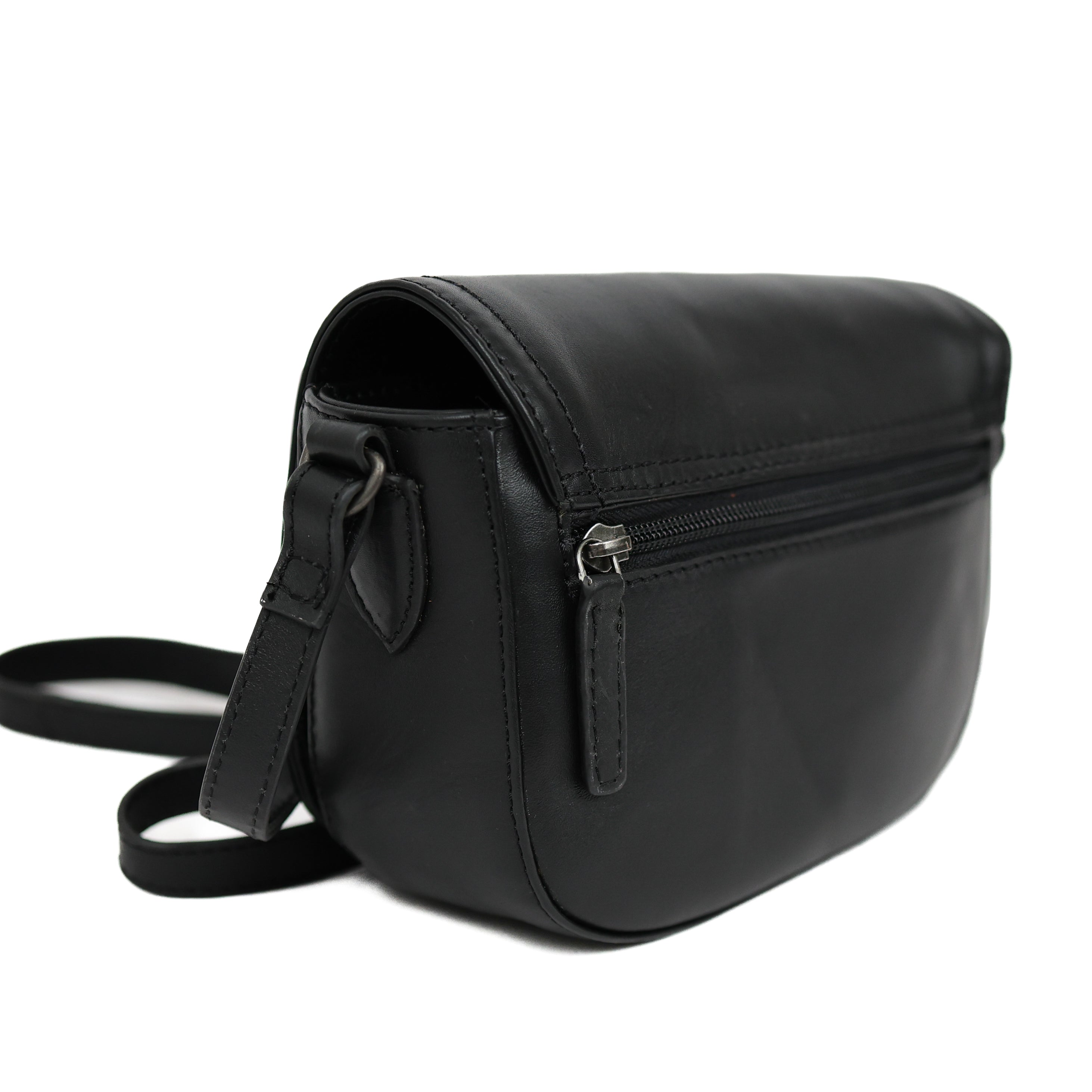 Schoudertasje met flap 'Anastasia' Black