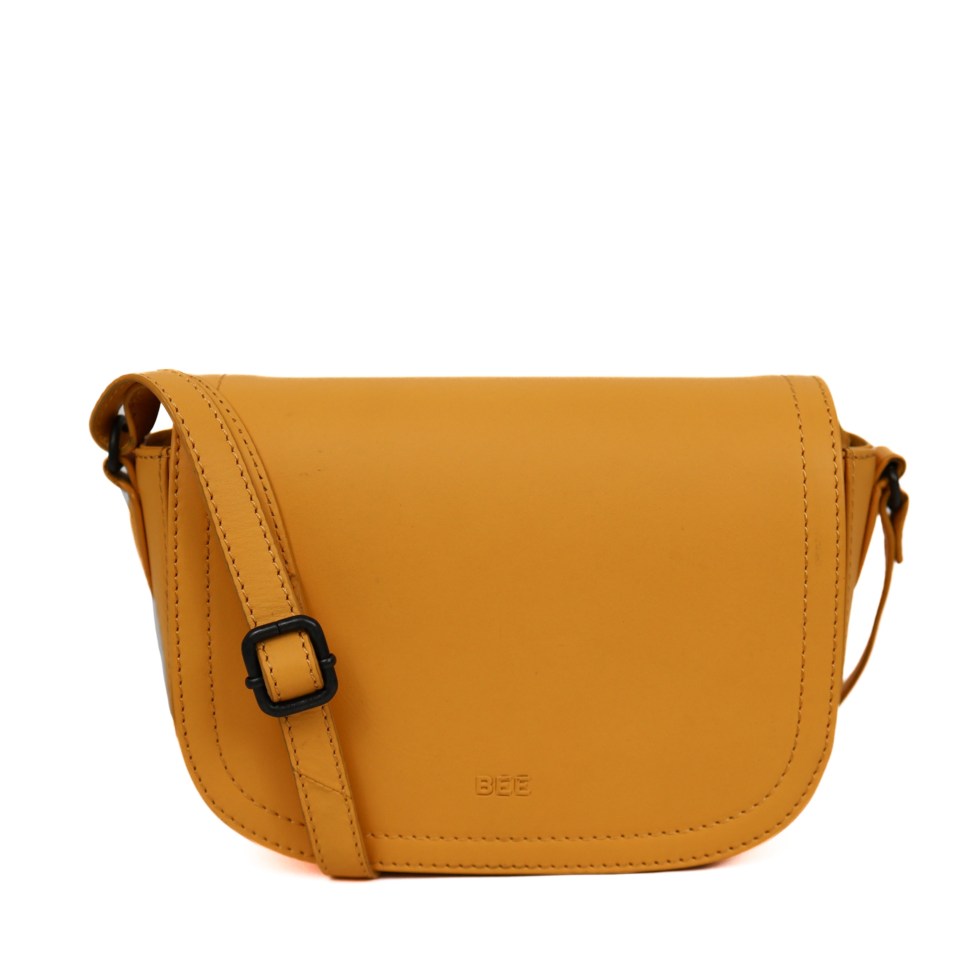 Schoudertasje met flap 'Anastasia' Yellow