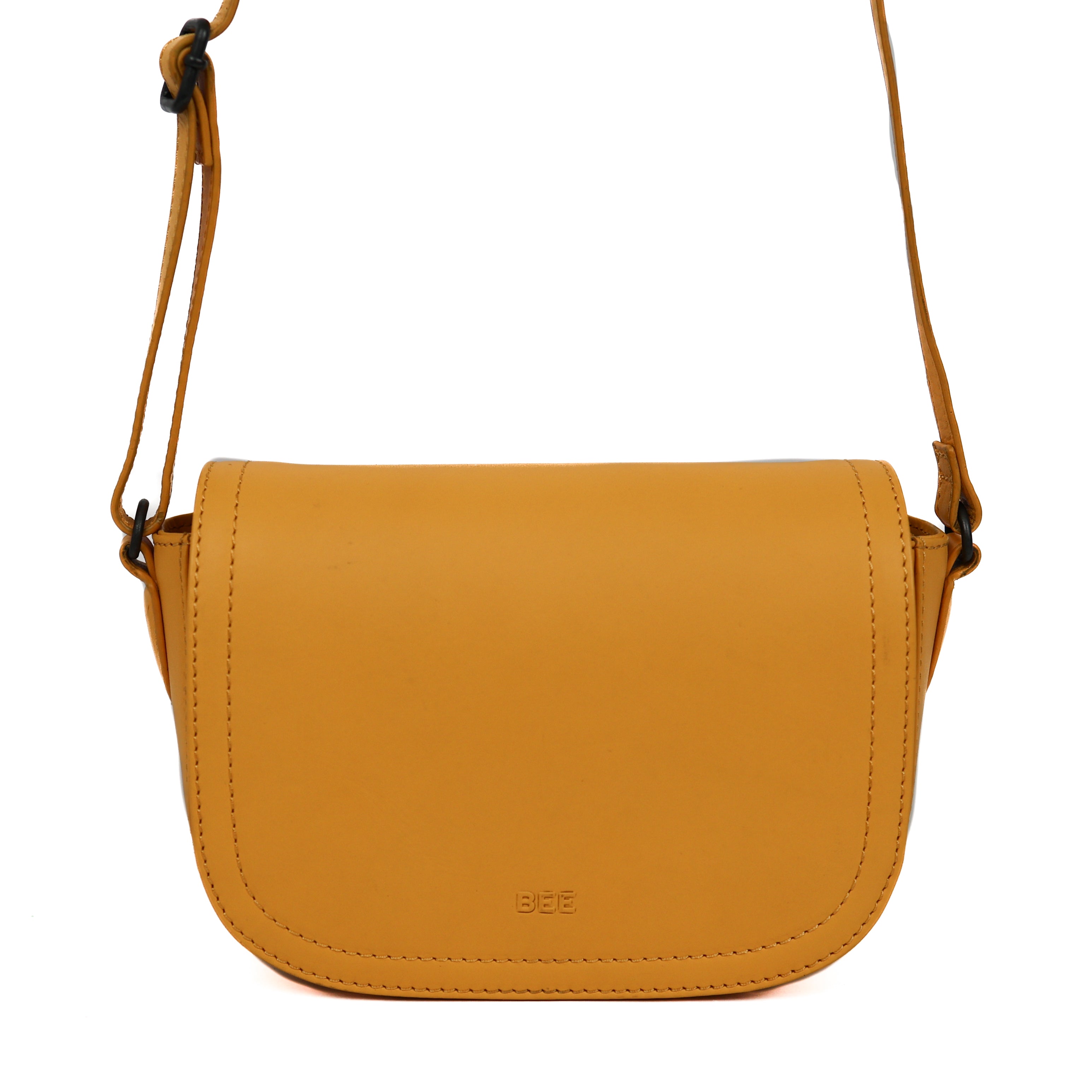 Schoudertasje met flap 'Anastasia' Yellow