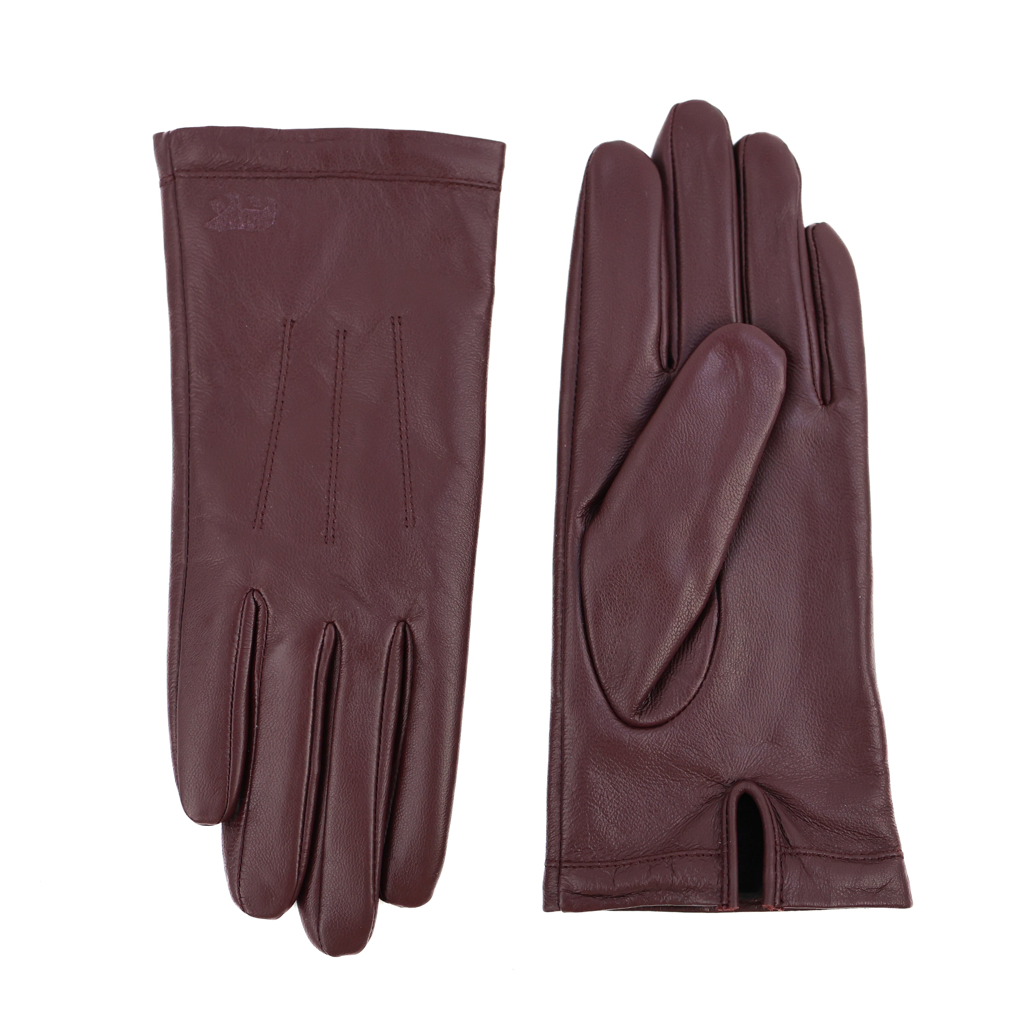 Leather ladies gloves 'Claudia' burgundy