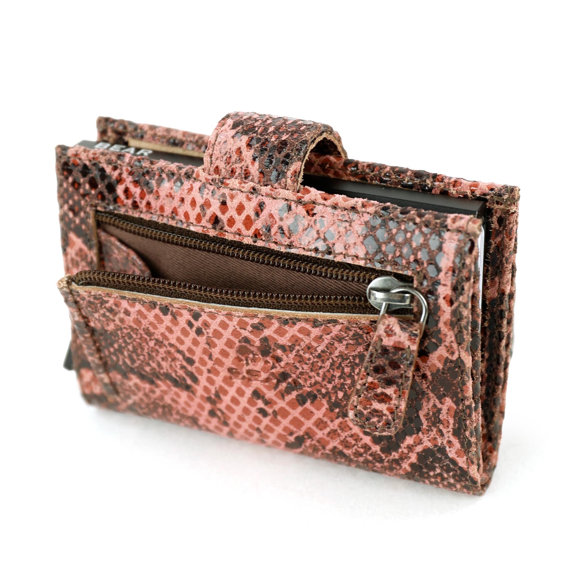 RFID Card holder 'Elsie' snake pink