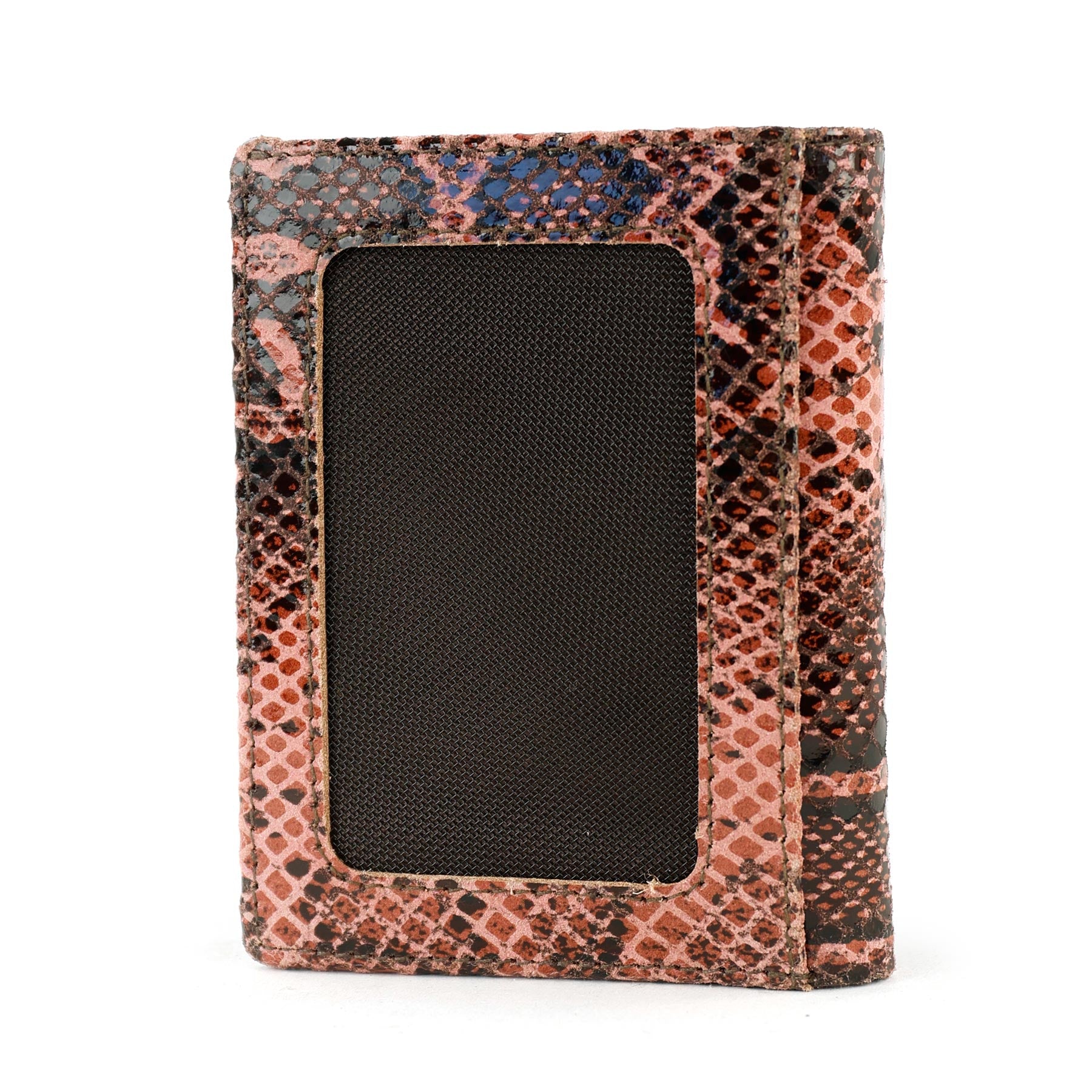 Pasjeshouder met briefgeldvak 'Cas' snake pink