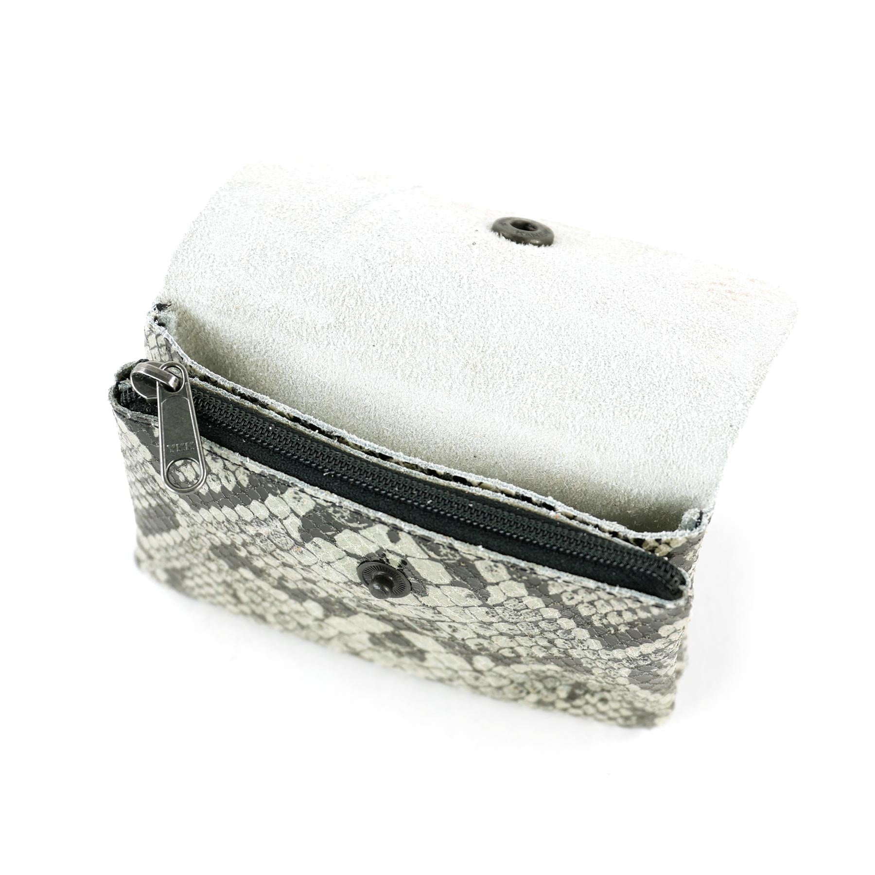 Wallet 'Pietje' snake grey