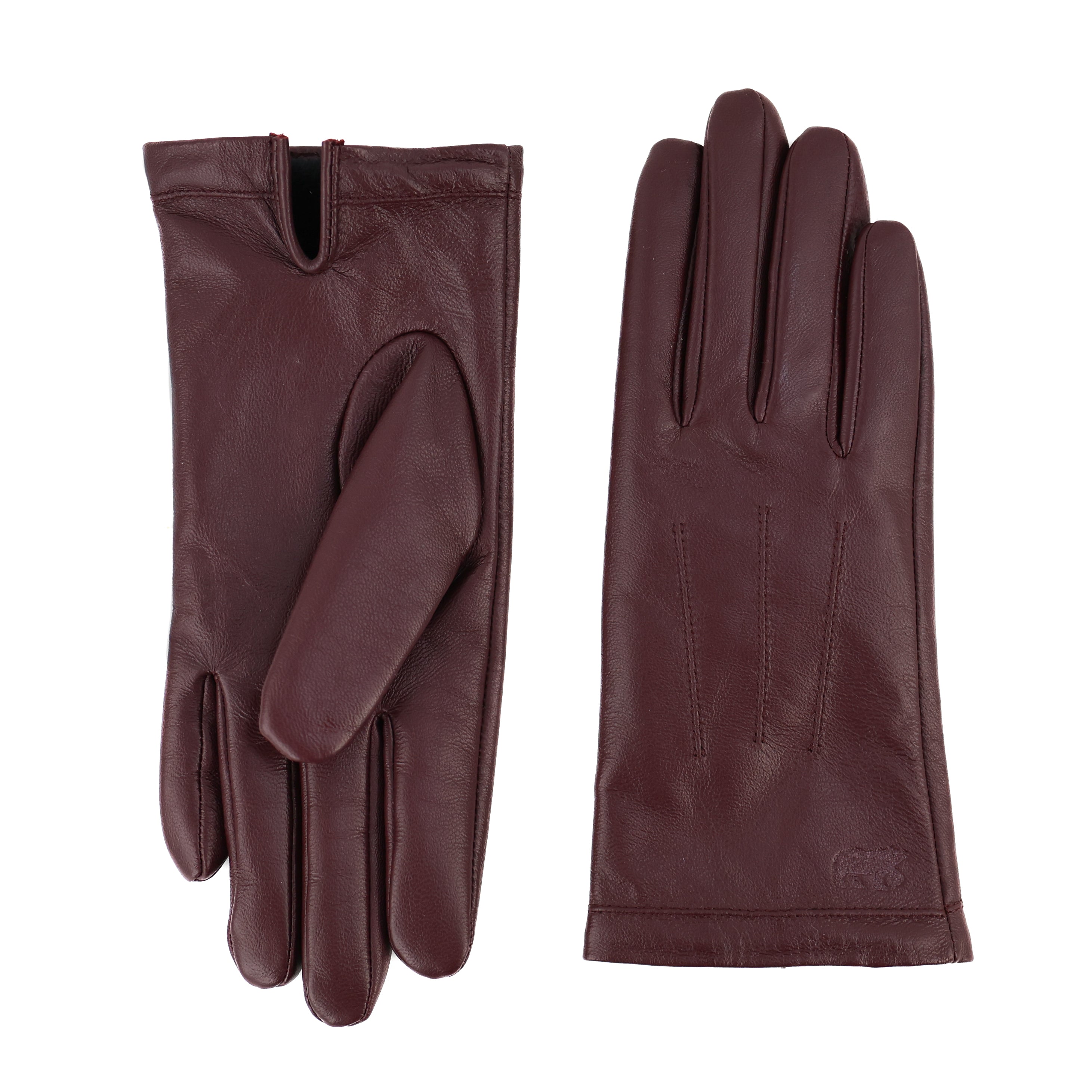 Leren dames handschoenen 'Claudia' bordeaux