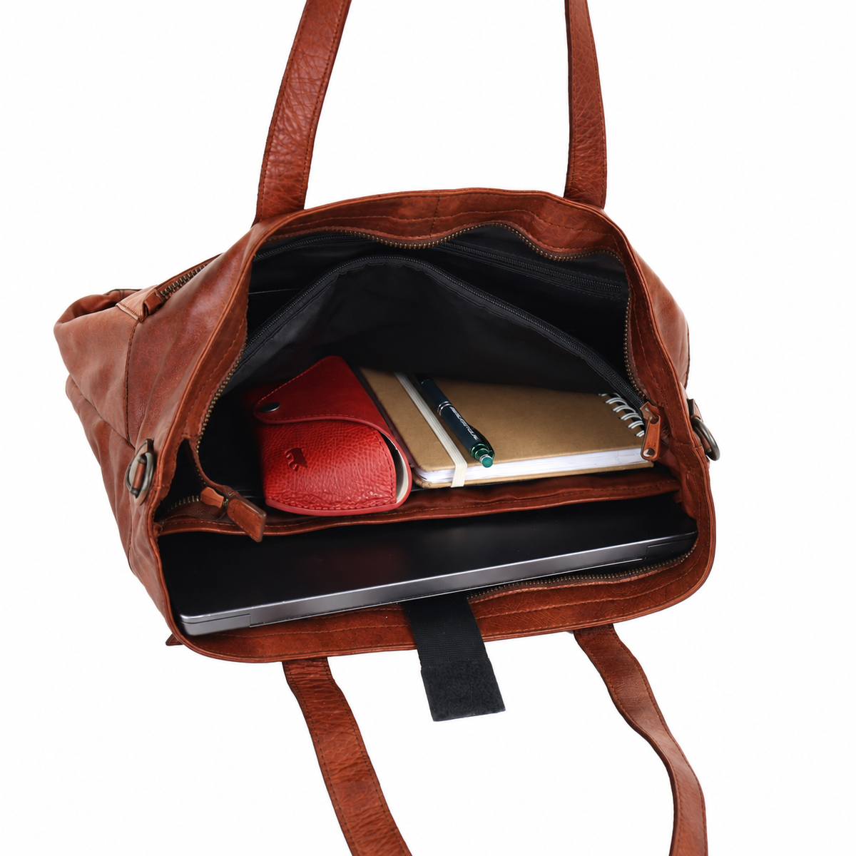 Laptoptas/shopper 14” 'Emila' cognac