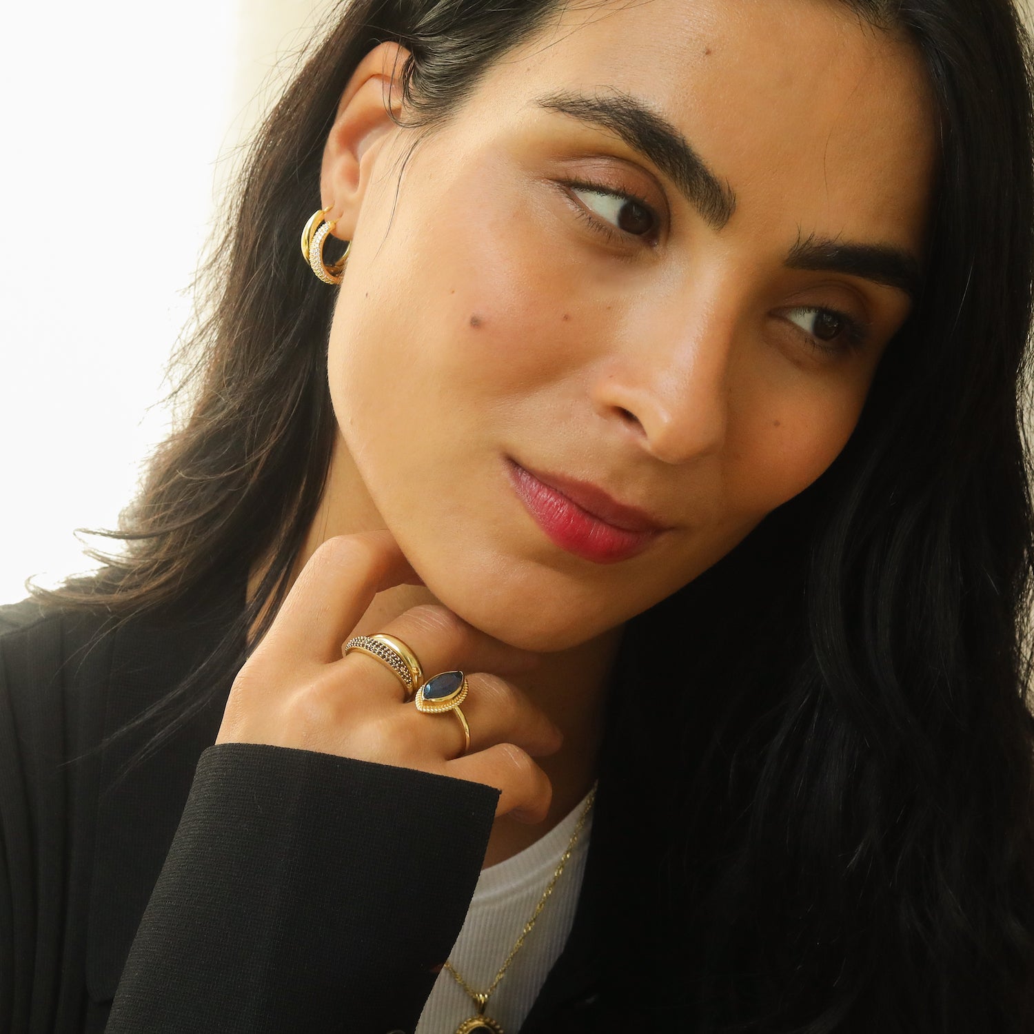 Labradorite Milly Marquise ring