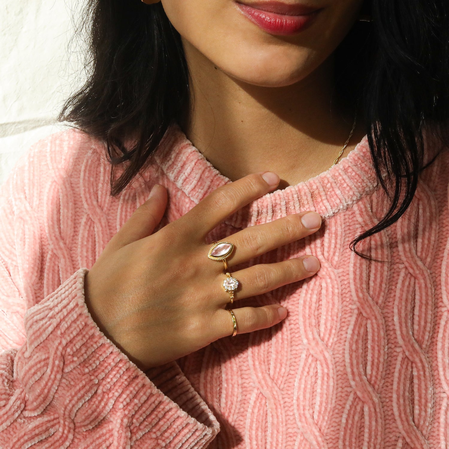 Vintage Rose Quartz ring 