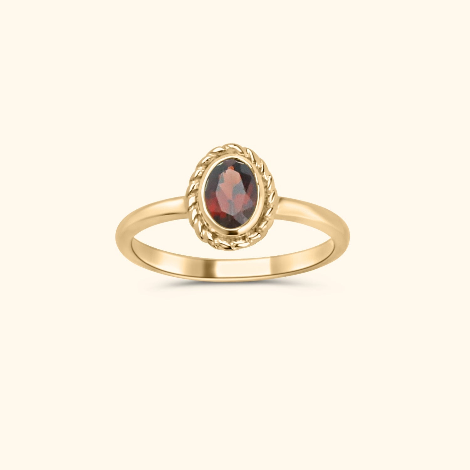 January Garnet - Birthstone ring