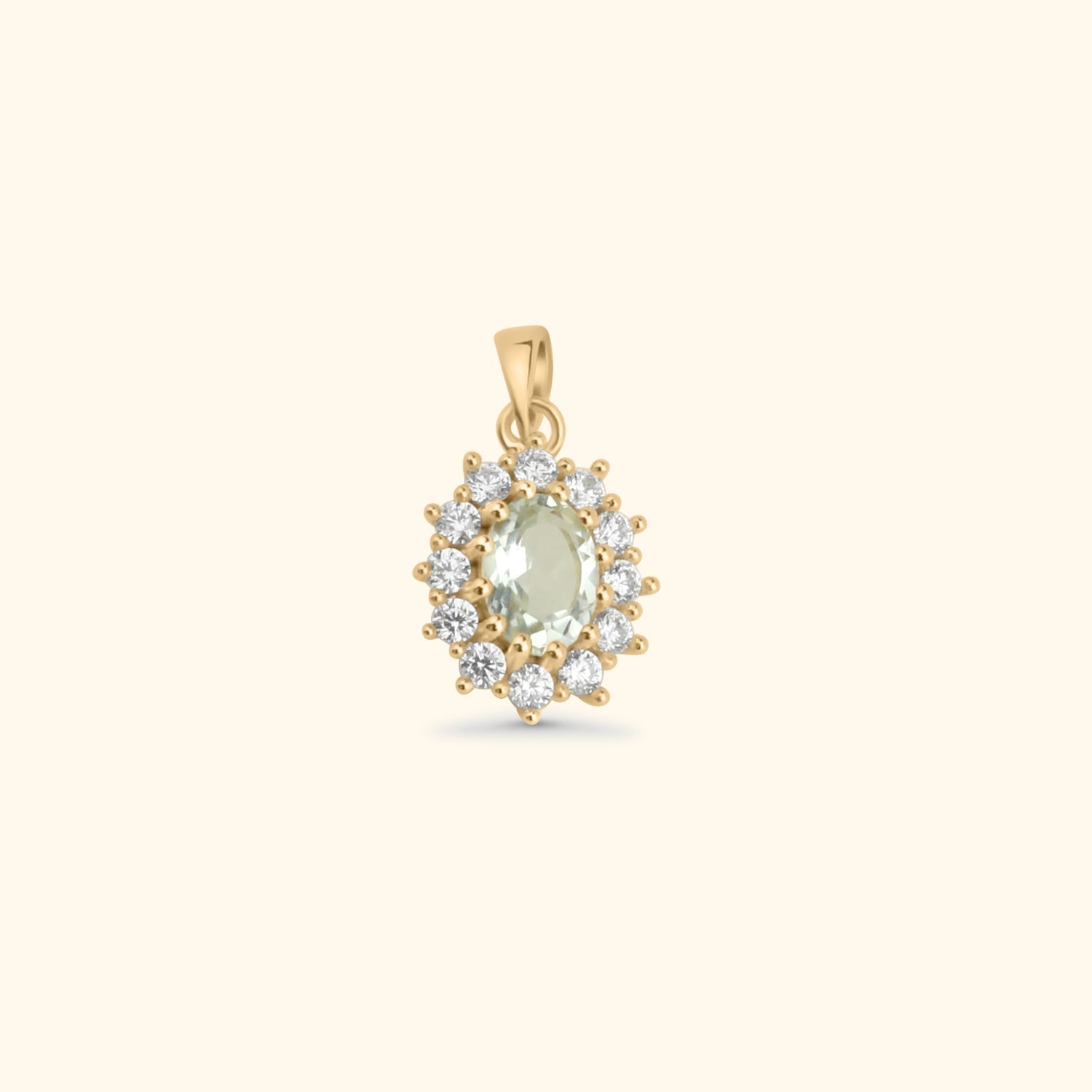 Lady Diana Necklace Green Amethyst