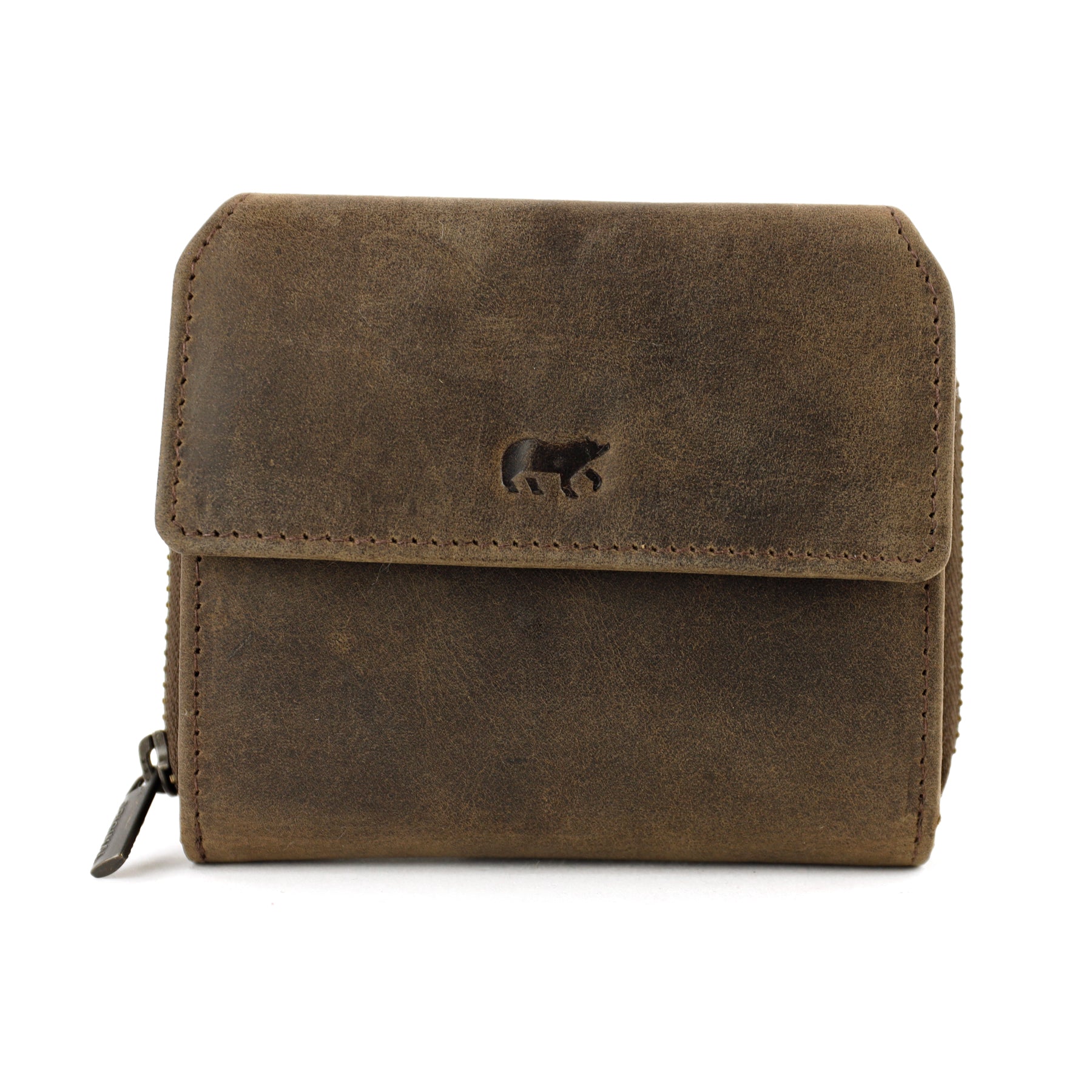 Ritsportemonnee 'Britt' bruin