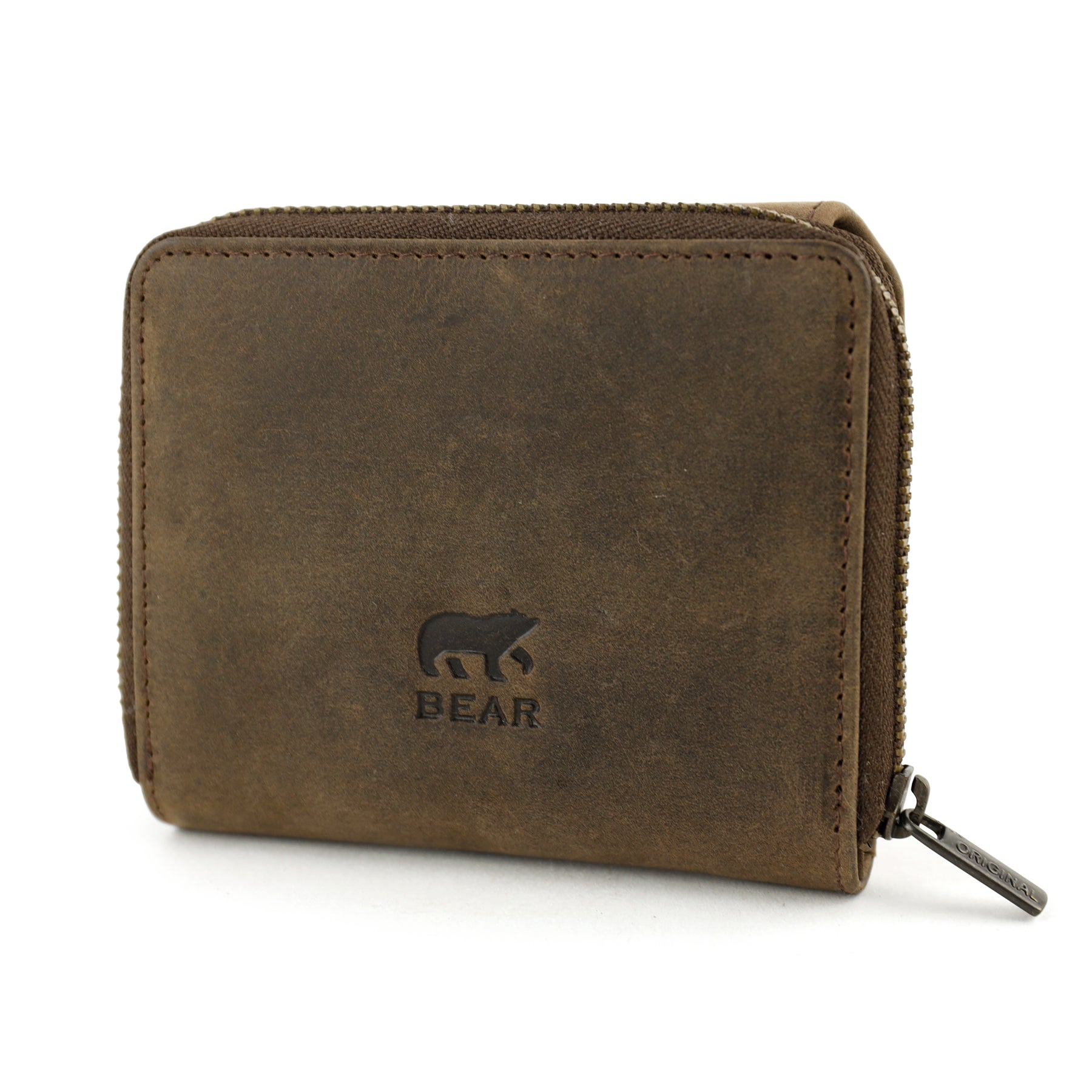 Ritsportemonnee 'Britt' bruin