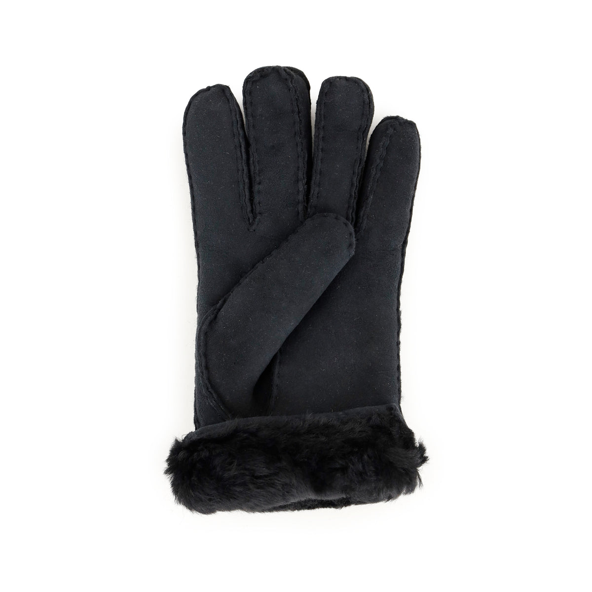 'Victor' men's sheep wool gloves black