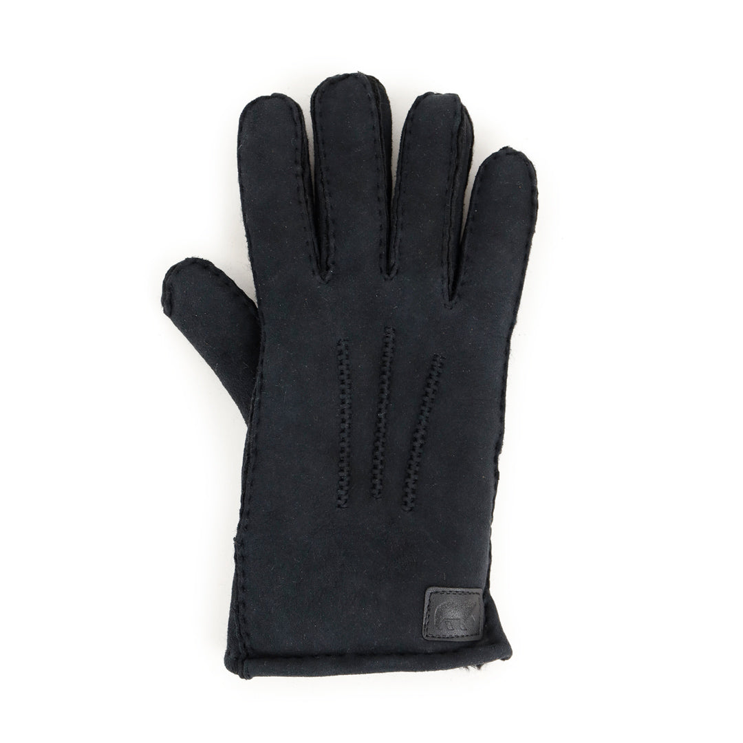 'Victor' men's sheep wool gloves black