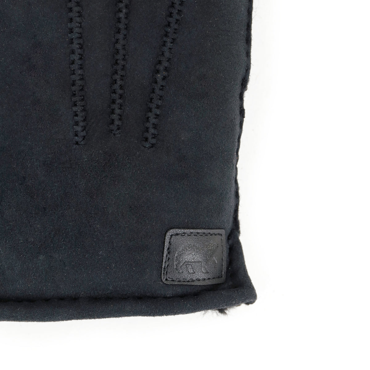 'Victor' men's sheep wool gloves black