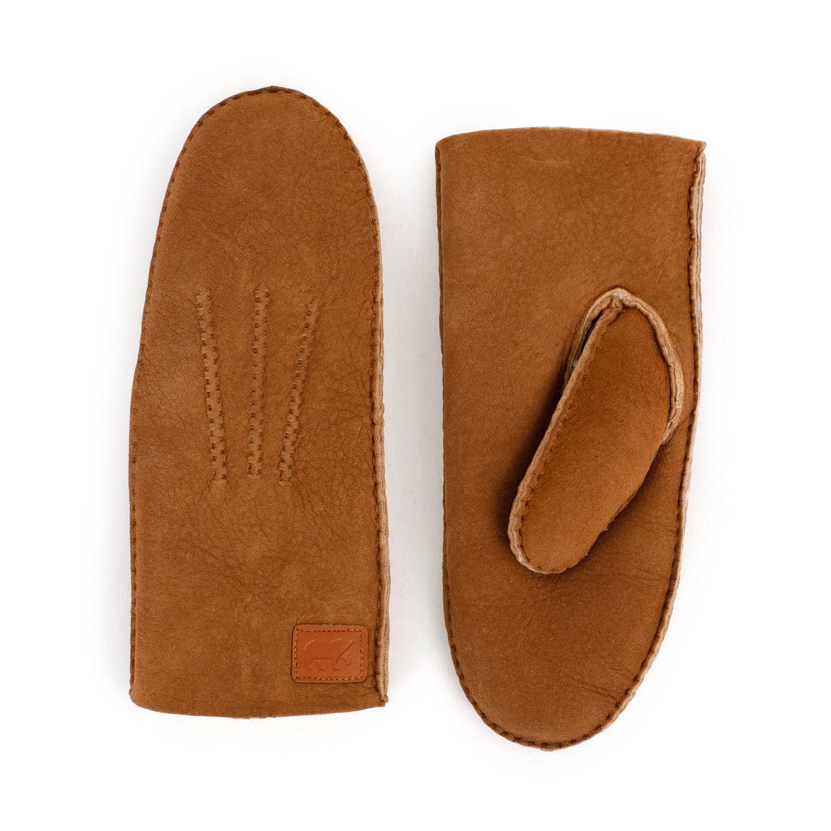 Schapenwollen dames wanten 'Sofia' dark chestnut