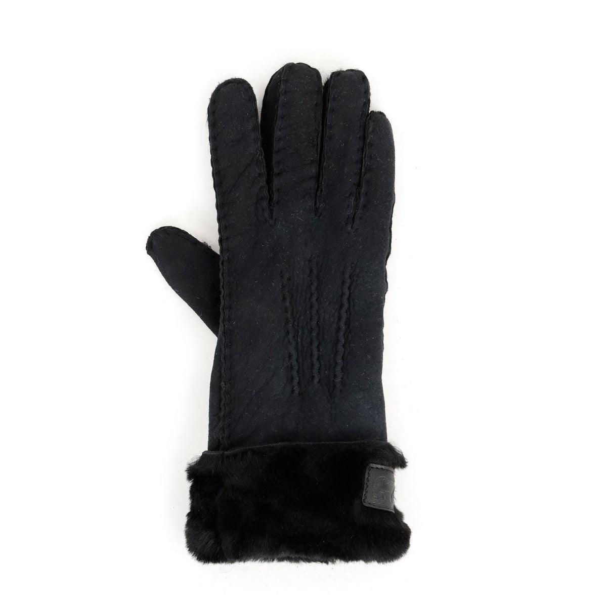 Schapenwollen dames handschoenen 'Elise' zwart