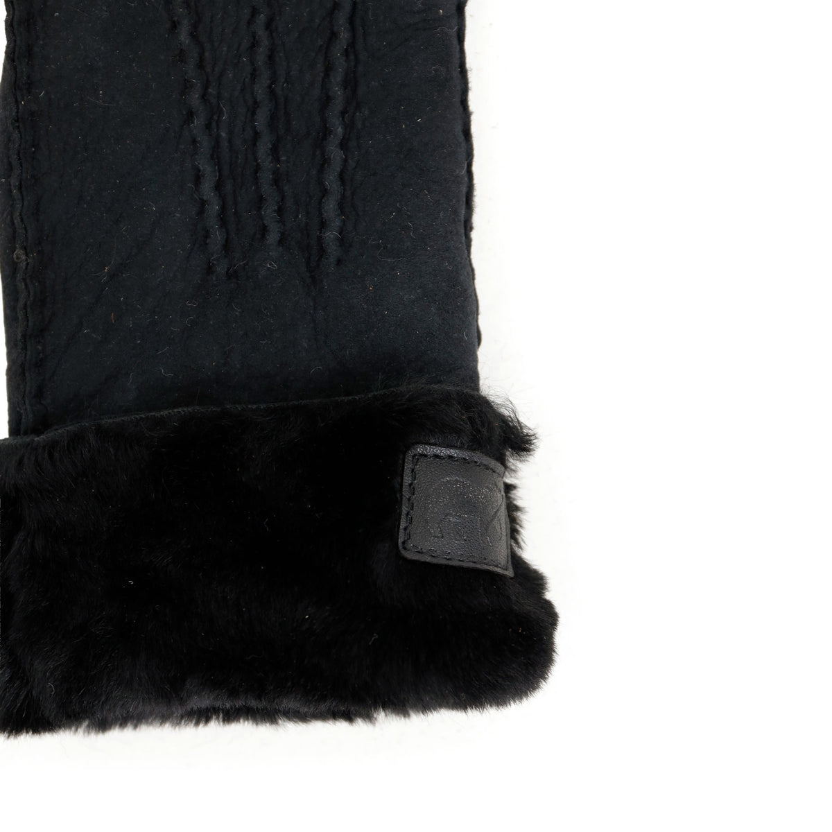 Schapenwollen dames handschoenen 'Elise' zwart