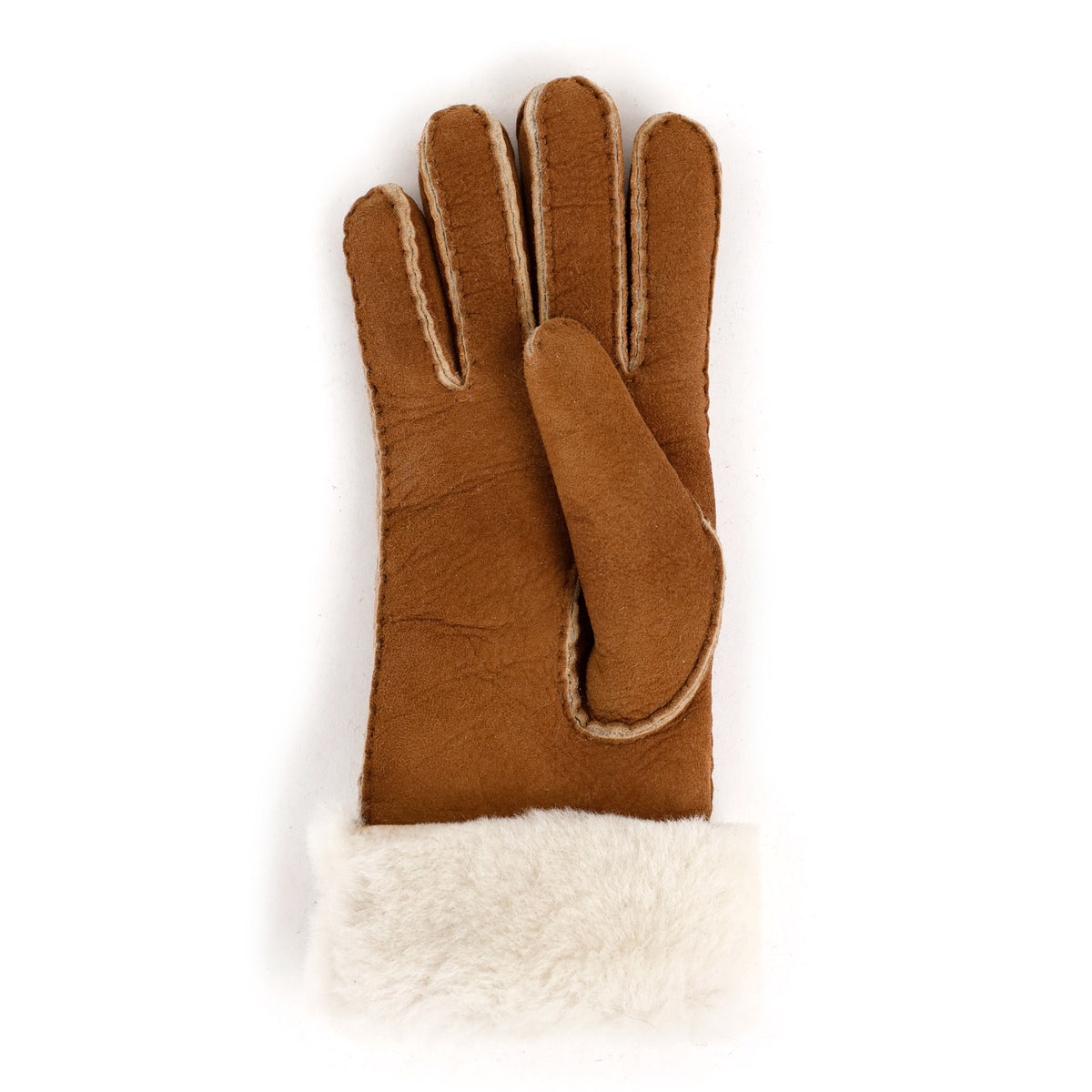 Schapenwollen dames handschoenen 'Elise' dark chestnut