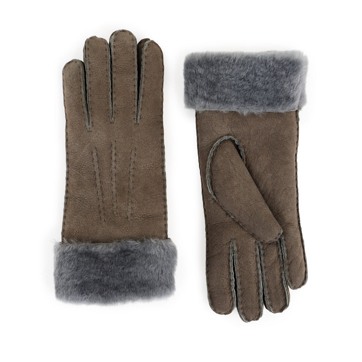 Schapenwollen dames handschoenen 'Elise' grijs