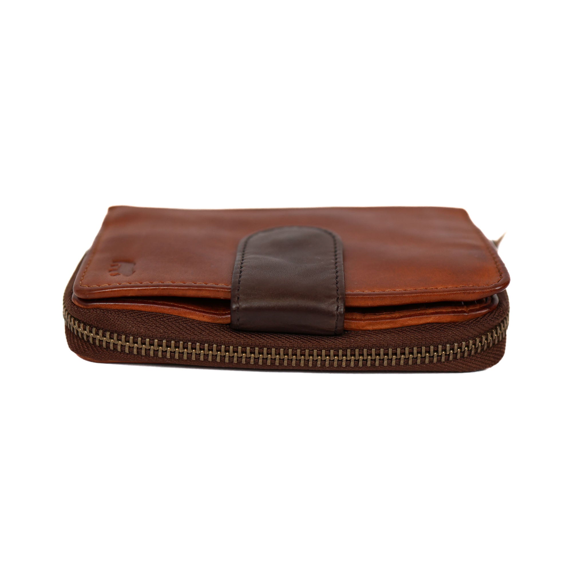 Zipper wallet 'Loet' cognac - CL 13550