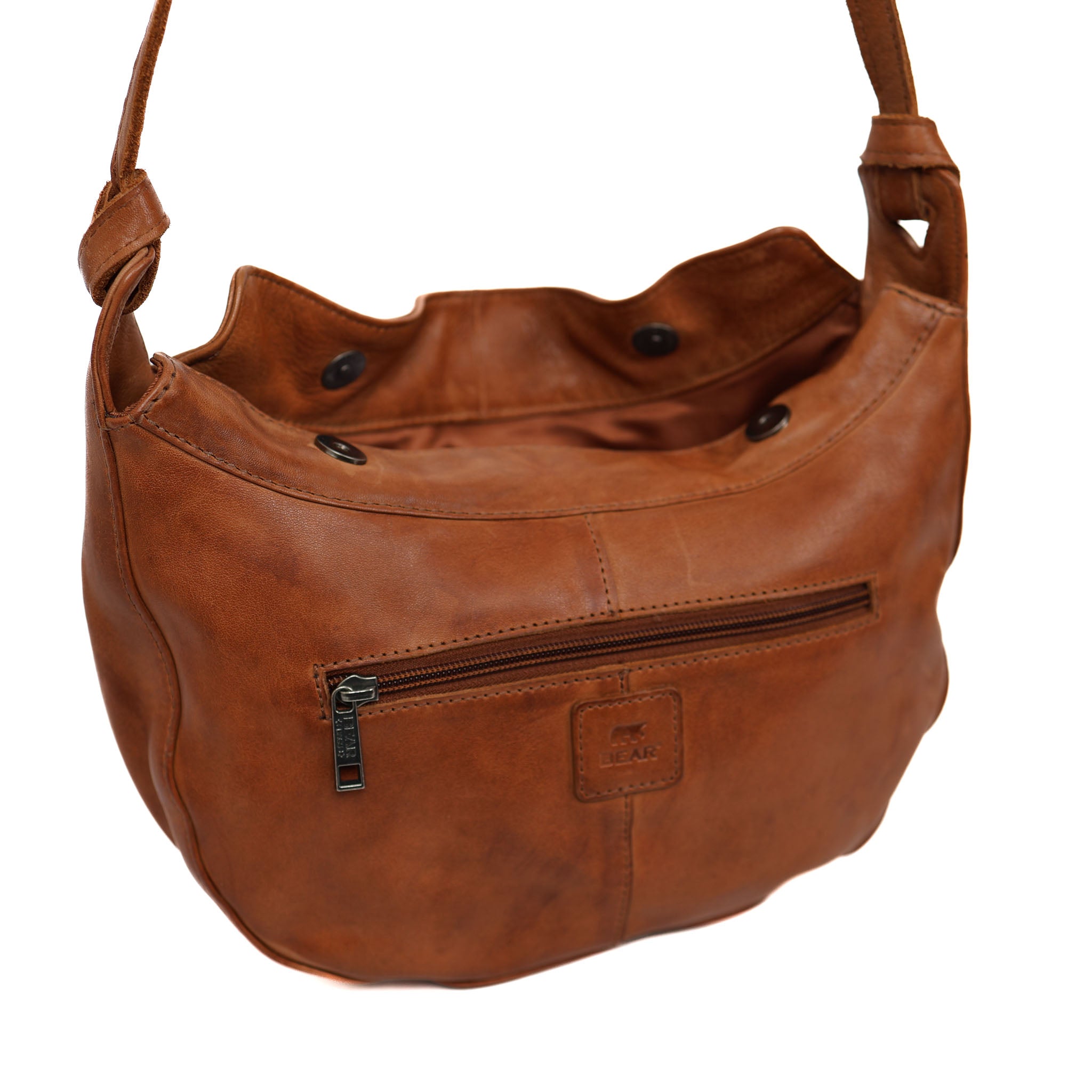 Medium size pouch bag 'Senn' cognac