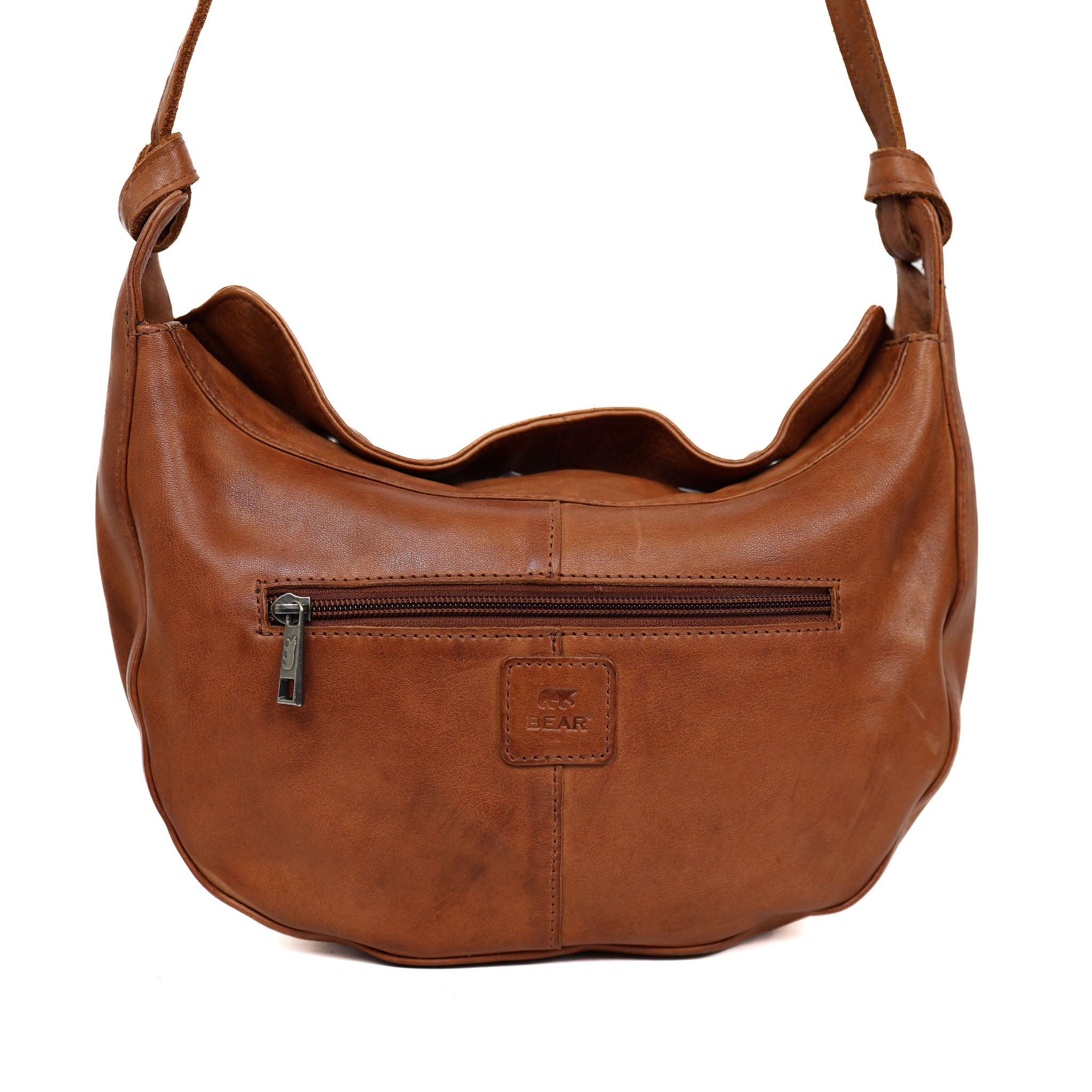 Medium size pouch bag 'Senn' cognac
