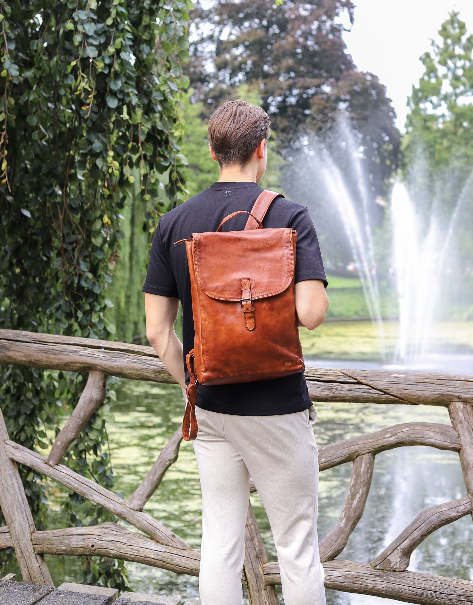 Backpack 'Rob' cognac - CL 36502