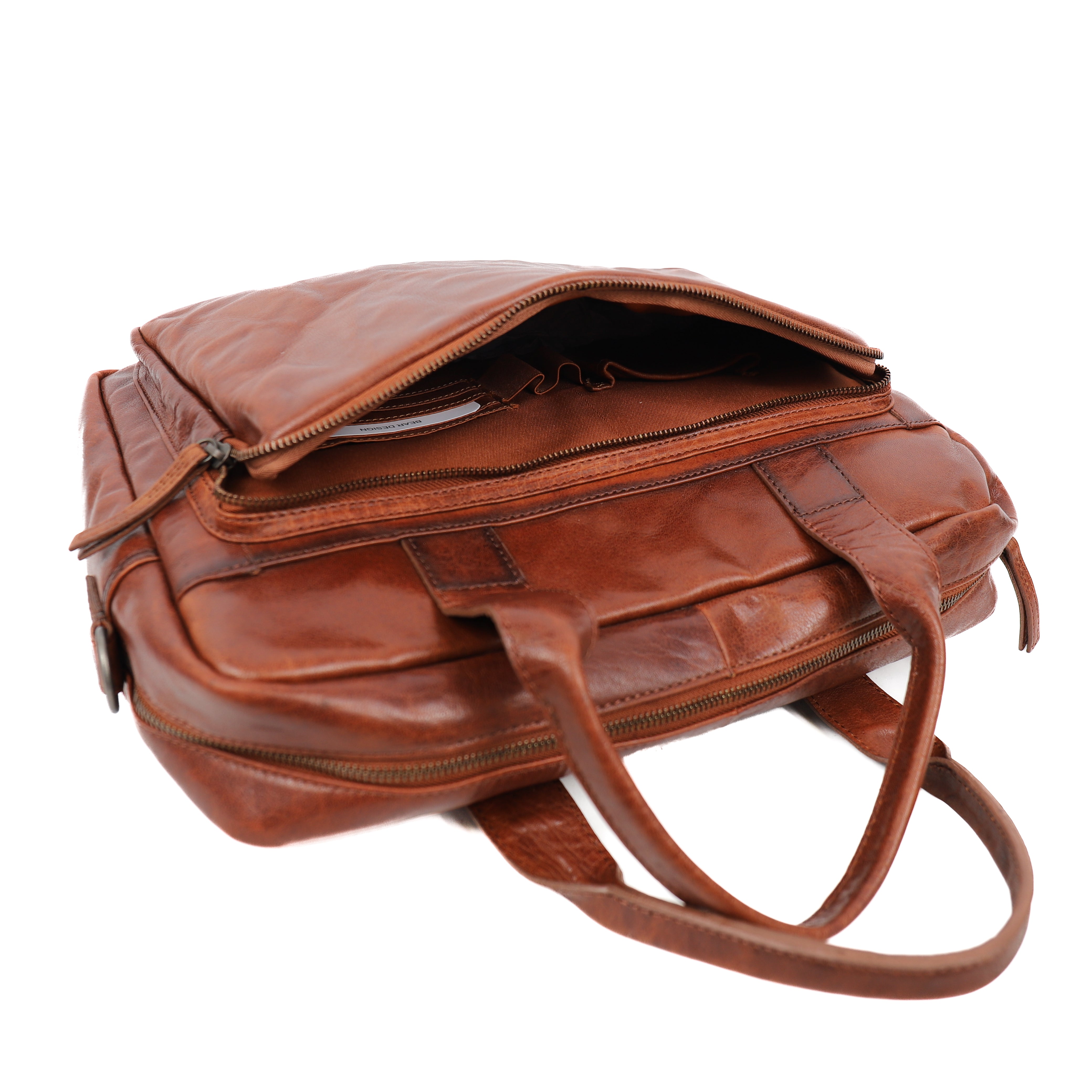 Laptop bag 'Seb' cognac