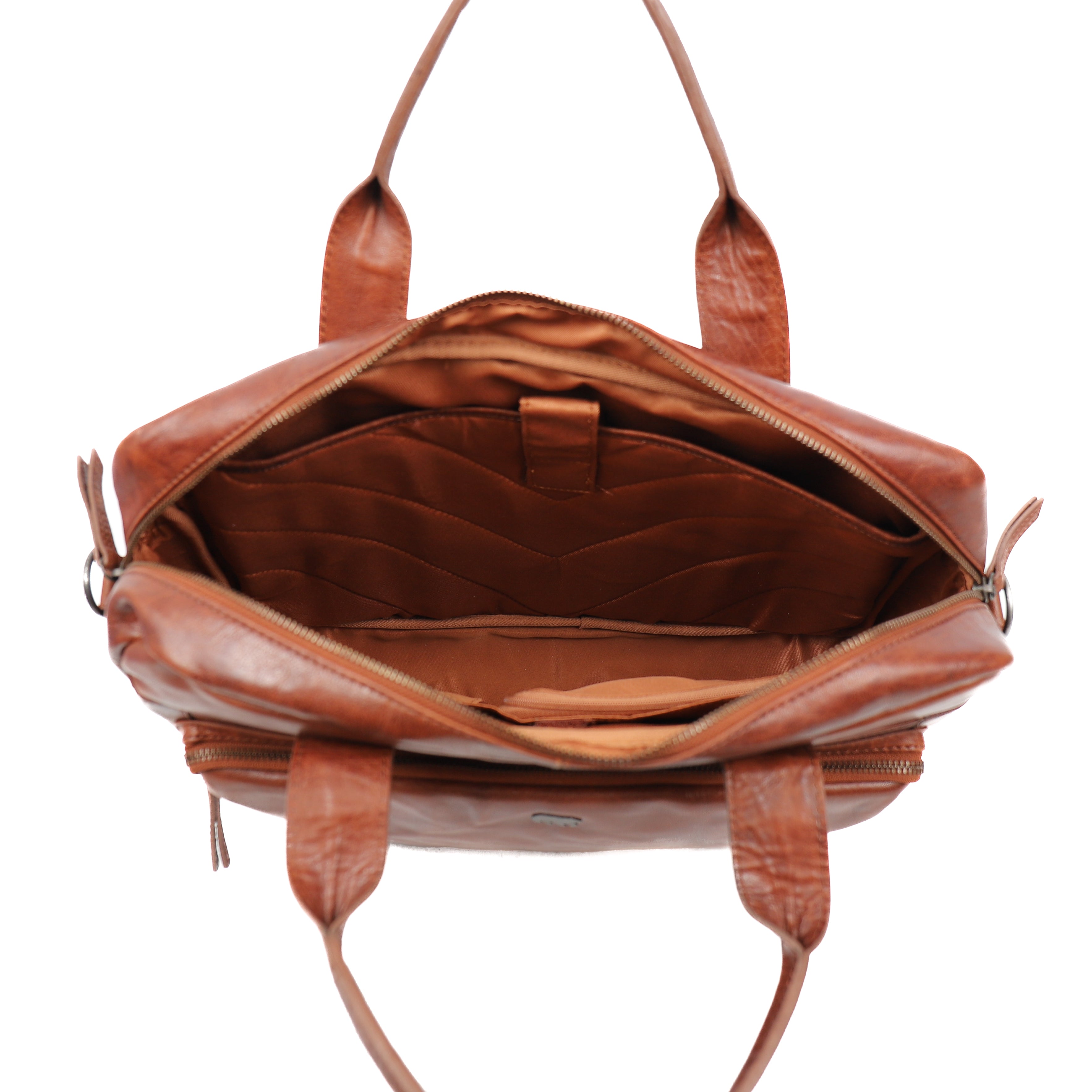 Laptop bag 'Seb' cognac