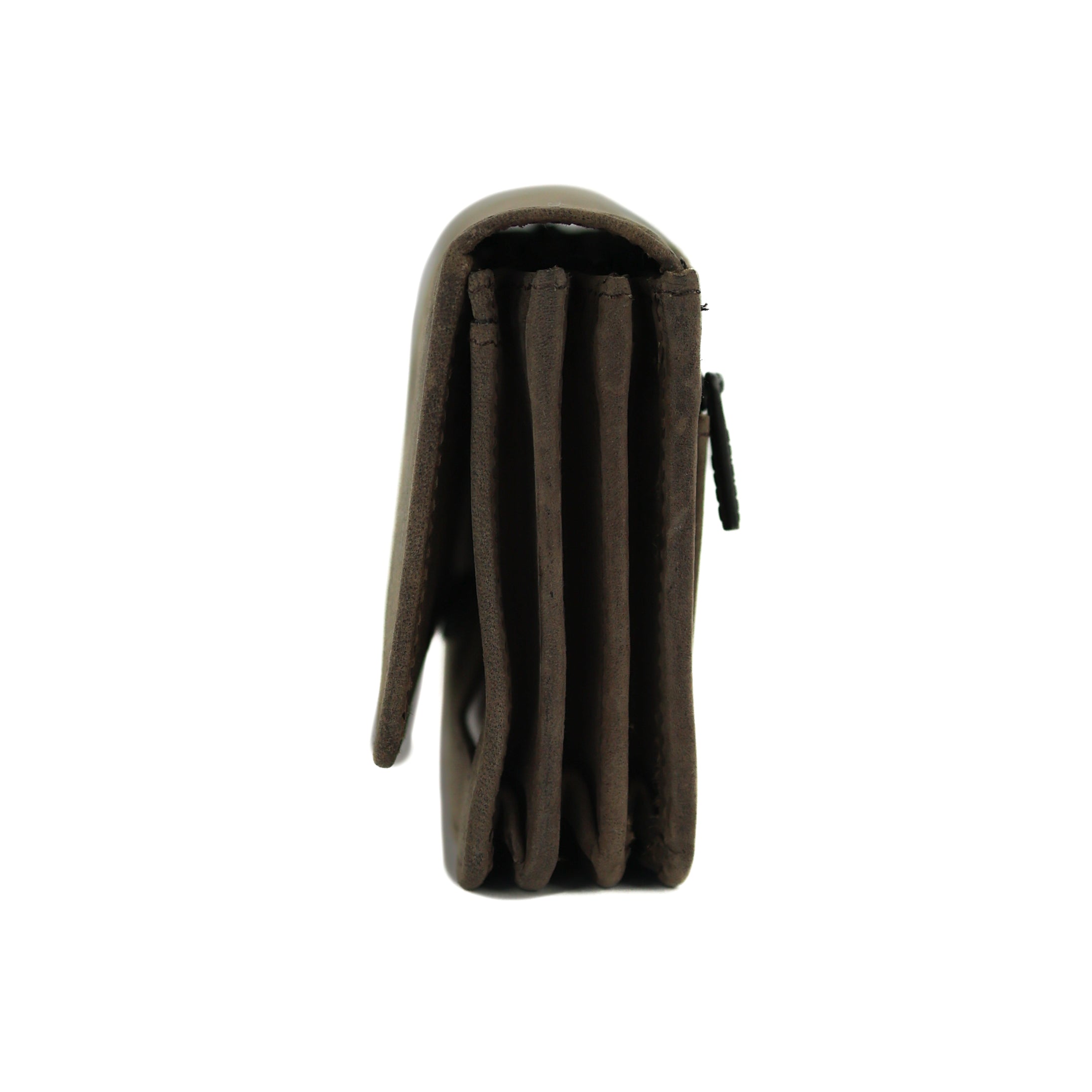'Emma' brown flap wallet