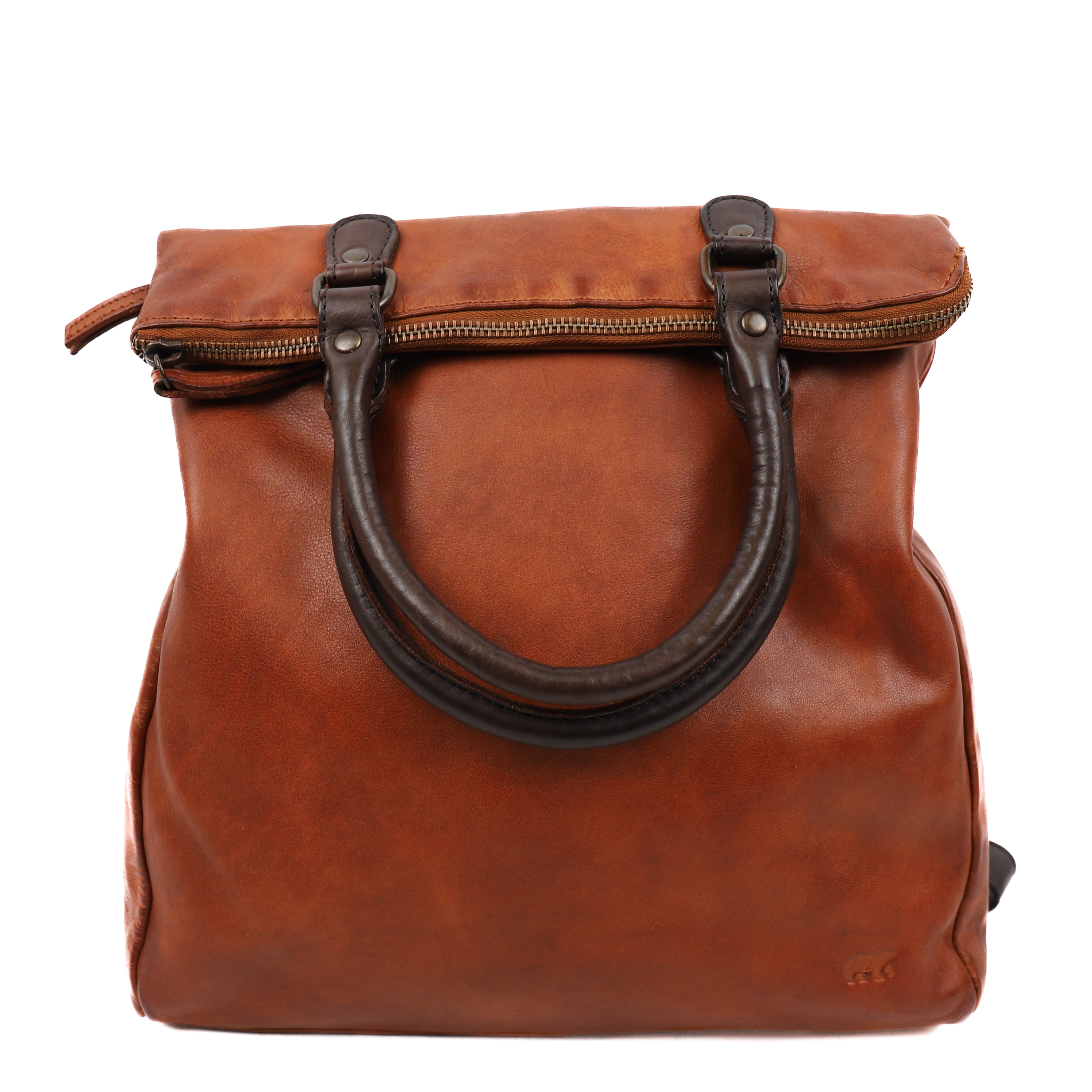 Shoulder bag/backpack 'Evi' cognac/brown