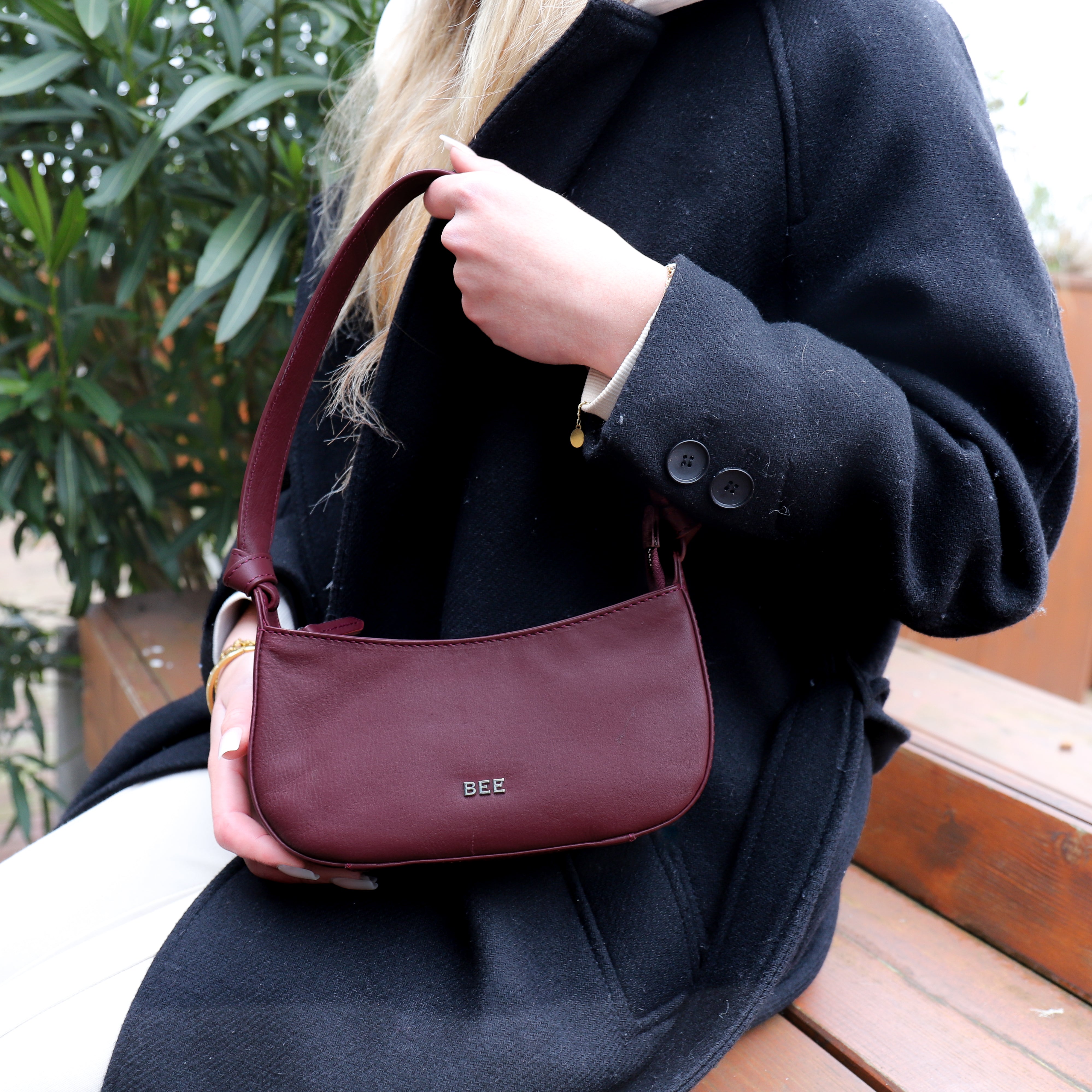 Hand/shoulder bag 'Ruby' Bordeaux