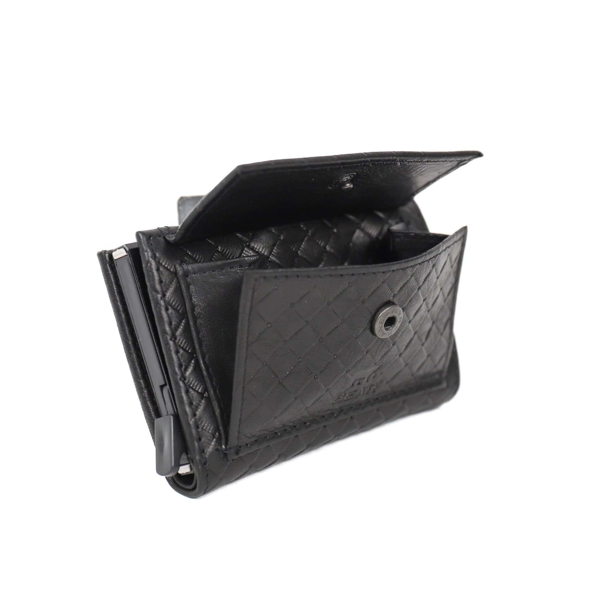 Woven card holder 'Evie' black