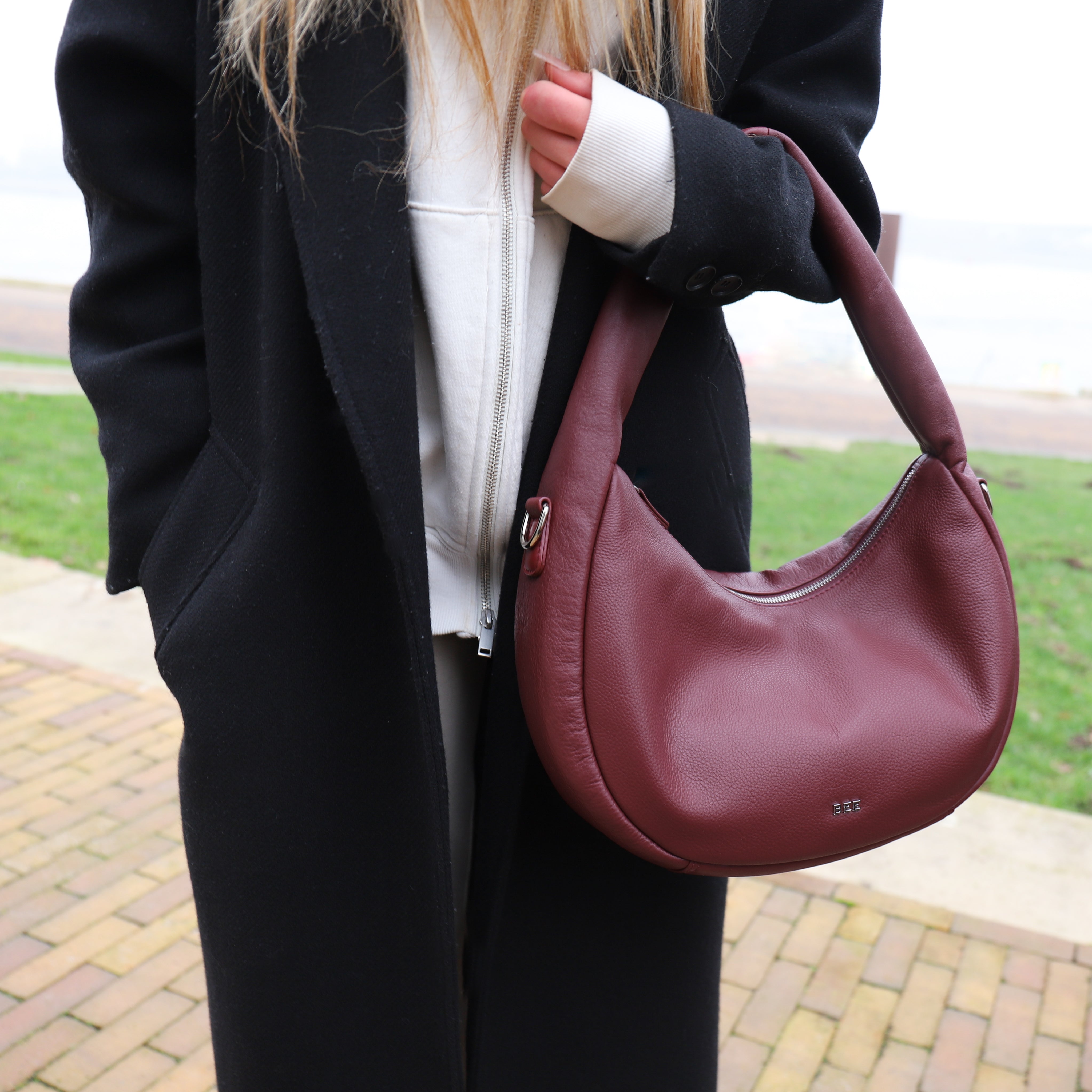 Hand/shoulder bag 'Elody' Bordeaux