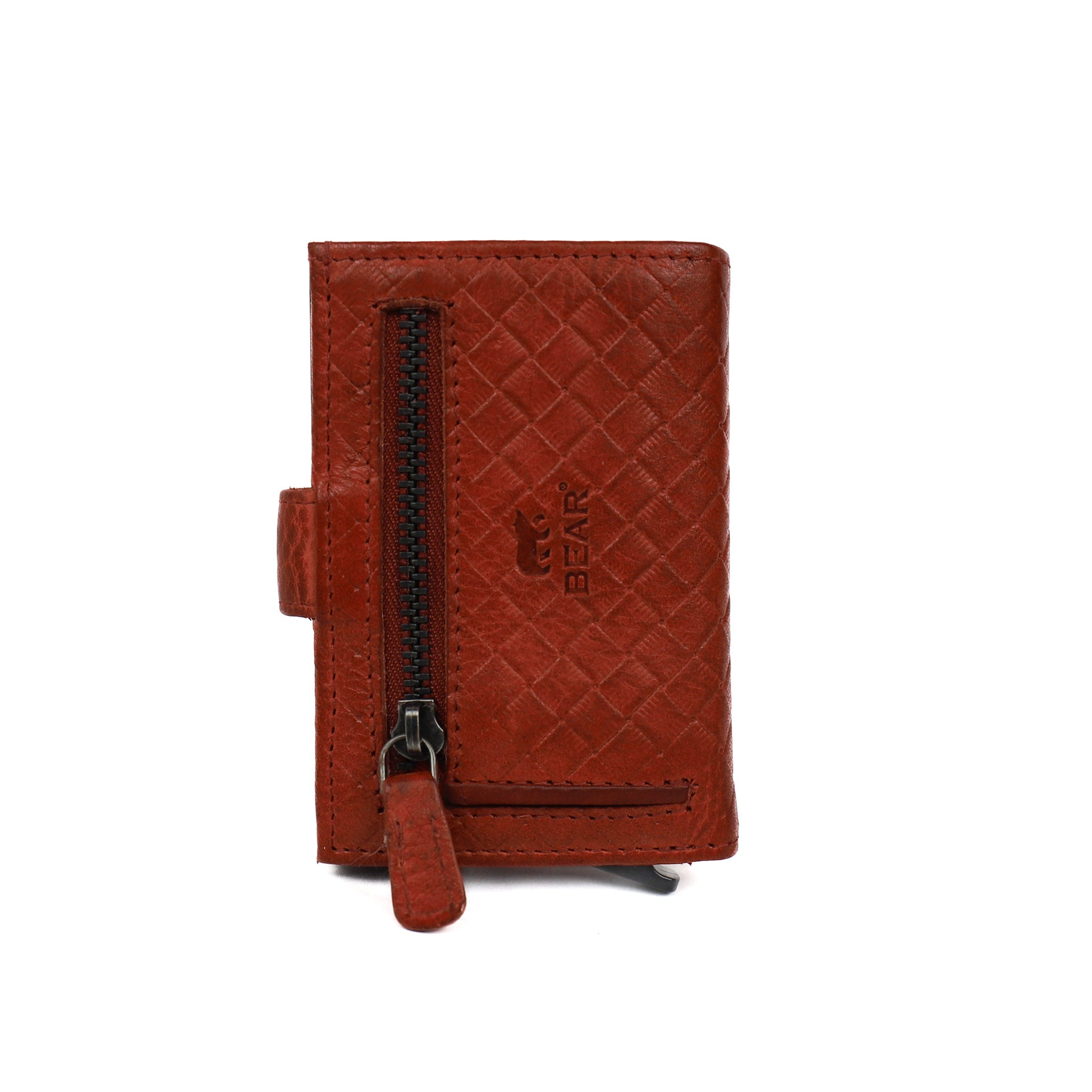 Woven card holder 'Elsie' red