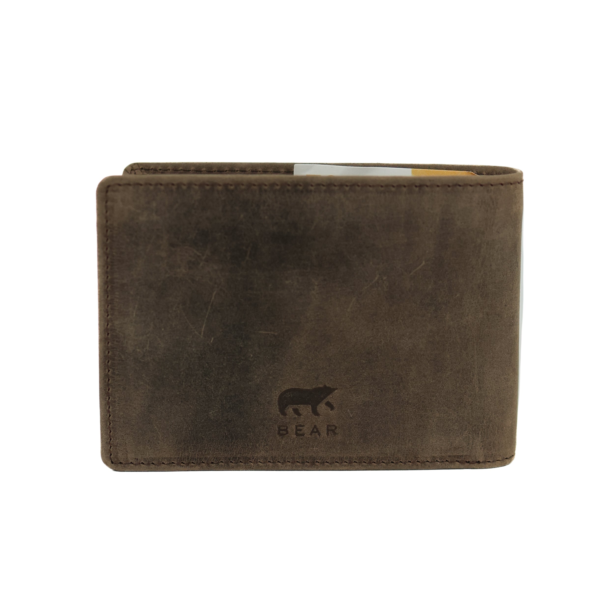 Ruime herenportemonnee/billfold 'Jan' bruin