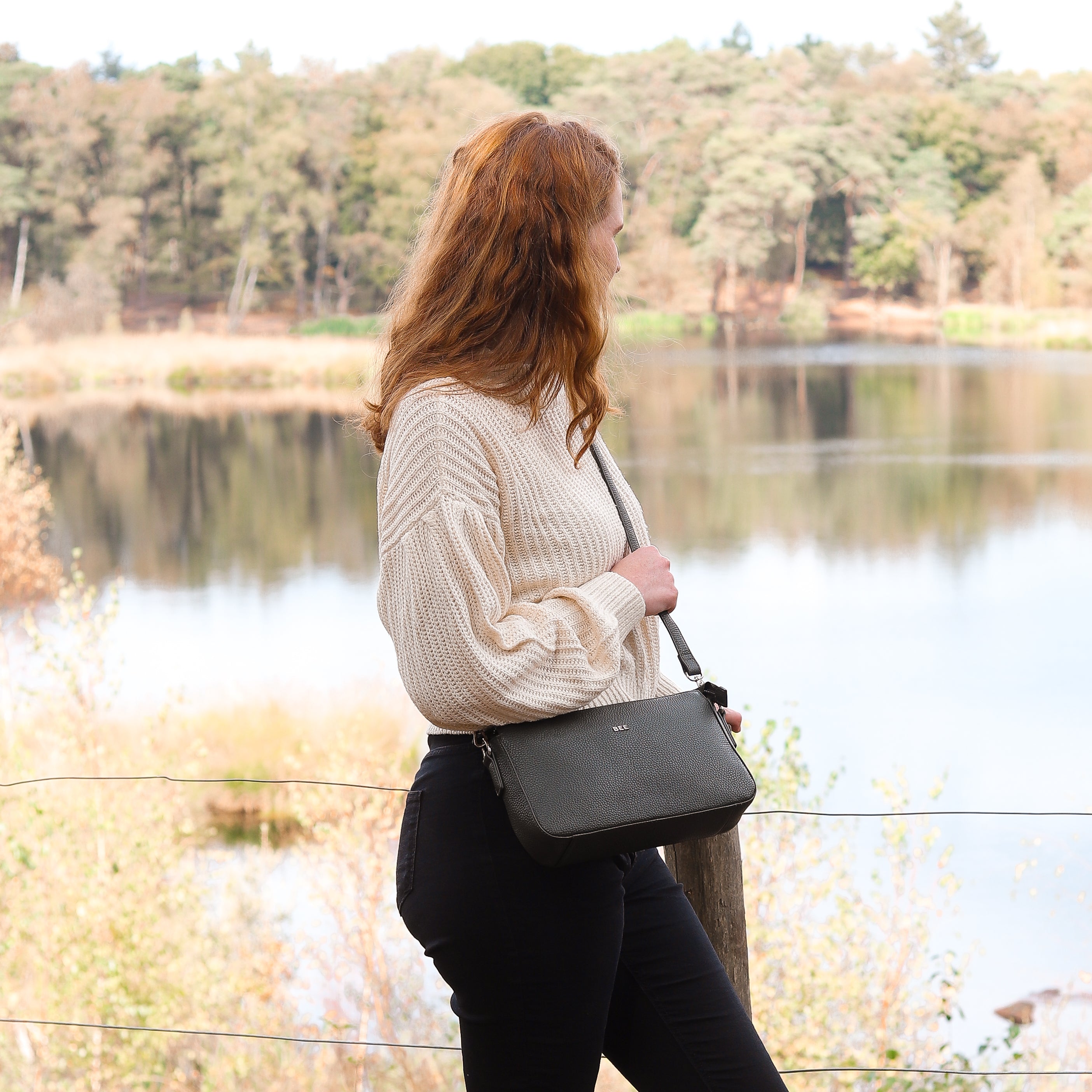 Hand/shoulder bag 'Elynn' Forest Night