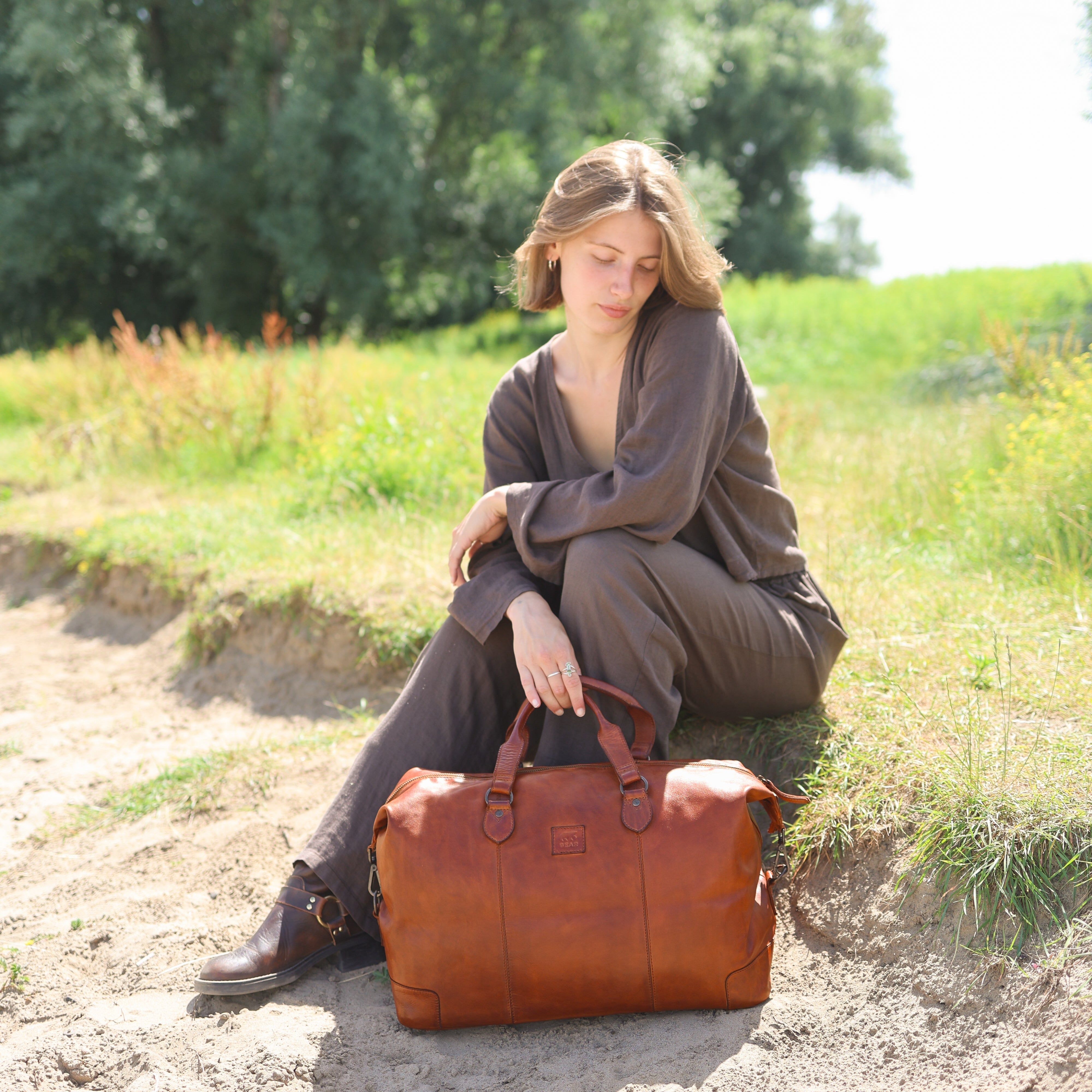 Weekendtas 'Sam' cognac