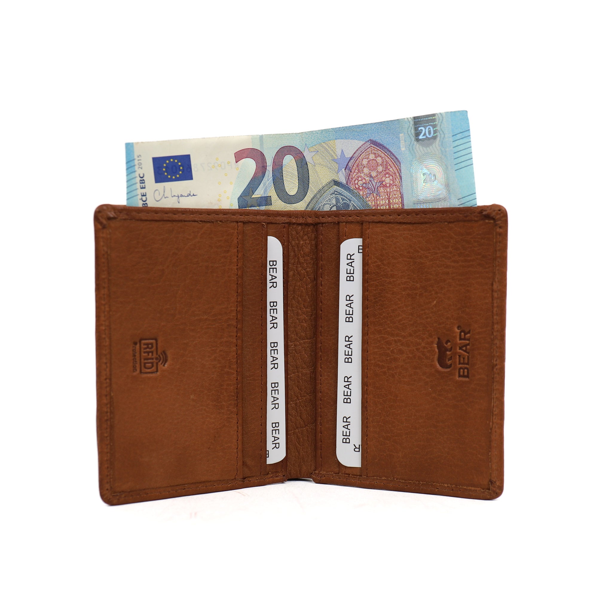 Card holder 'Cas' cognac